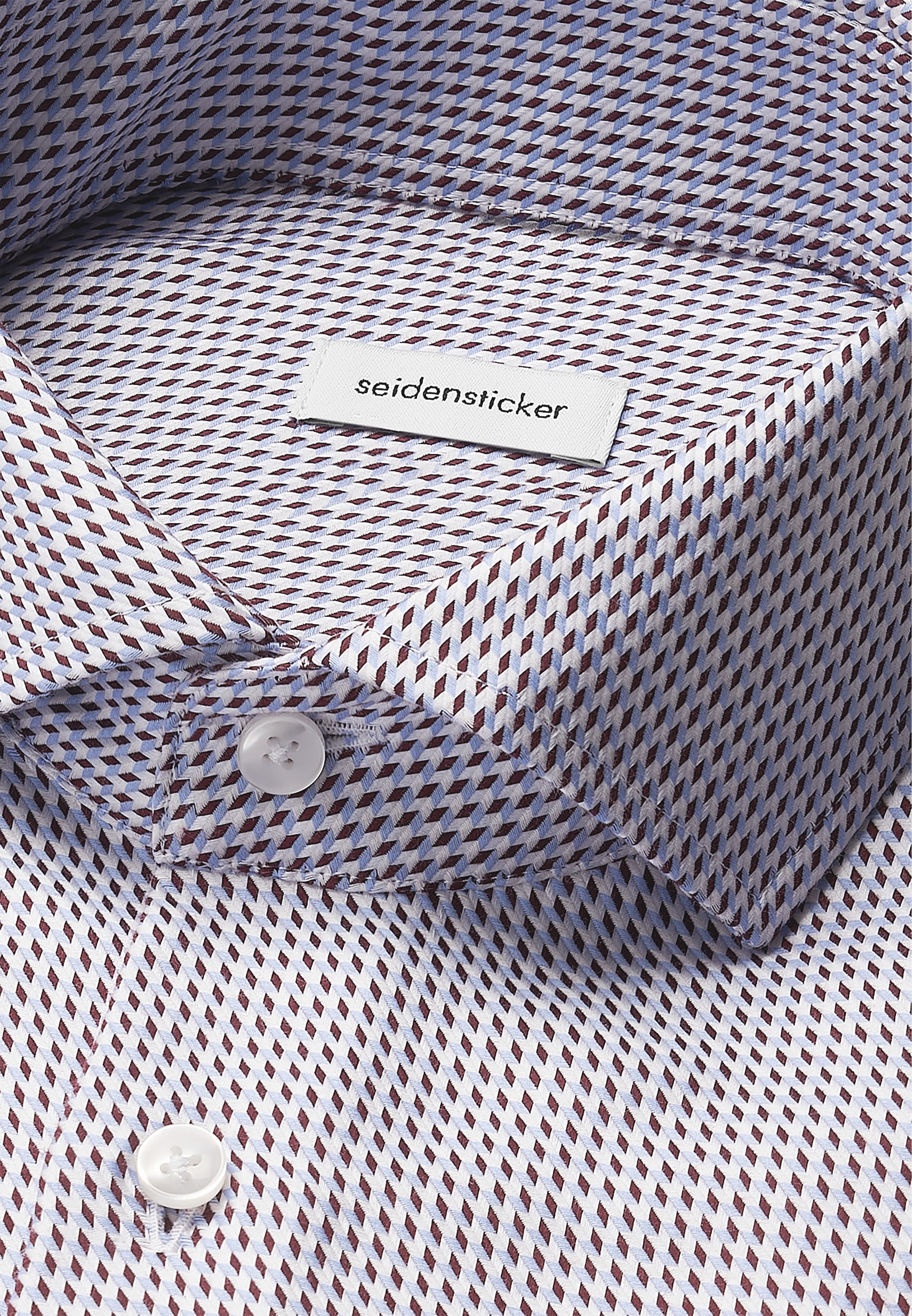 seidensticker Businesshemd »Schwarze Rose« Regular 1/1 Kentkragen Pepita