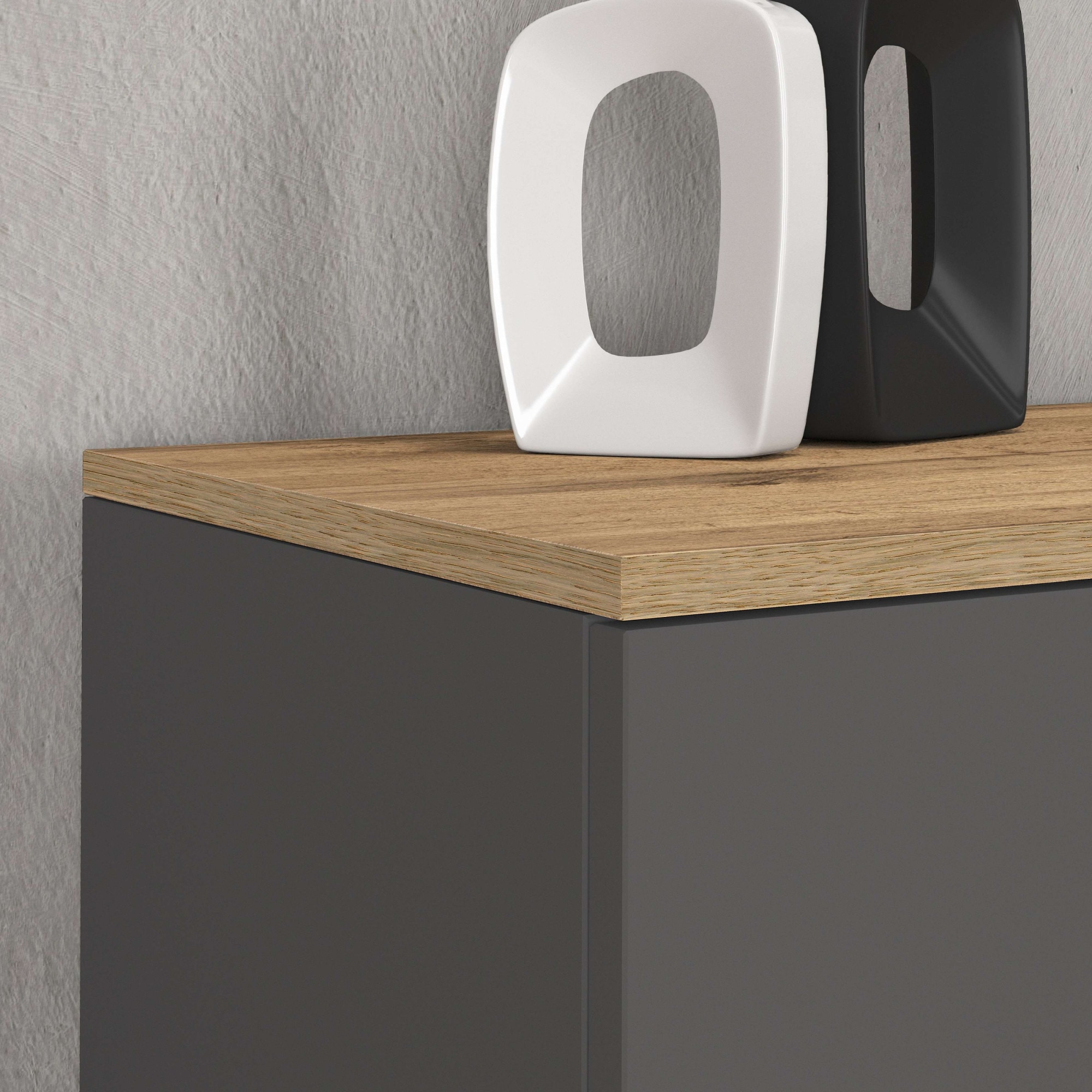 OTTO home Sideboard »ISEO, Kommode, Schrank, Sideboard, Lowboard, 6 Fächer, Breite 150 cm« 1 Stk. tlg. stehend/hängend, 3 Türen, 6 Fächer, Breite 150 cm