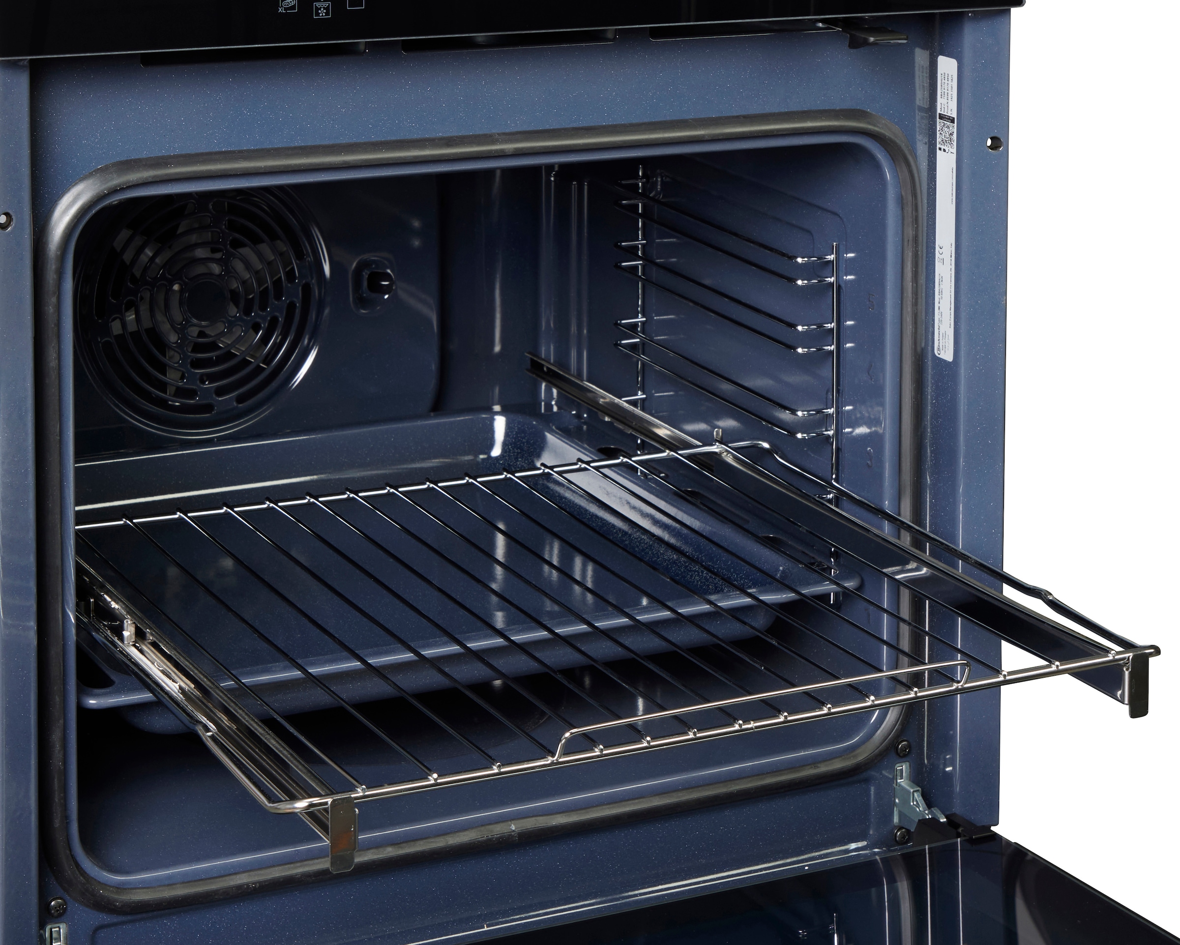 BAUKNECHT Backofen-Set »BAKO 760 Steam BL« mit 1-fach-Teleskopauszug Set, 2 Stk. tlg. GentleSteam - für ein saftiges Inneres und ein knuspriges Äußeres