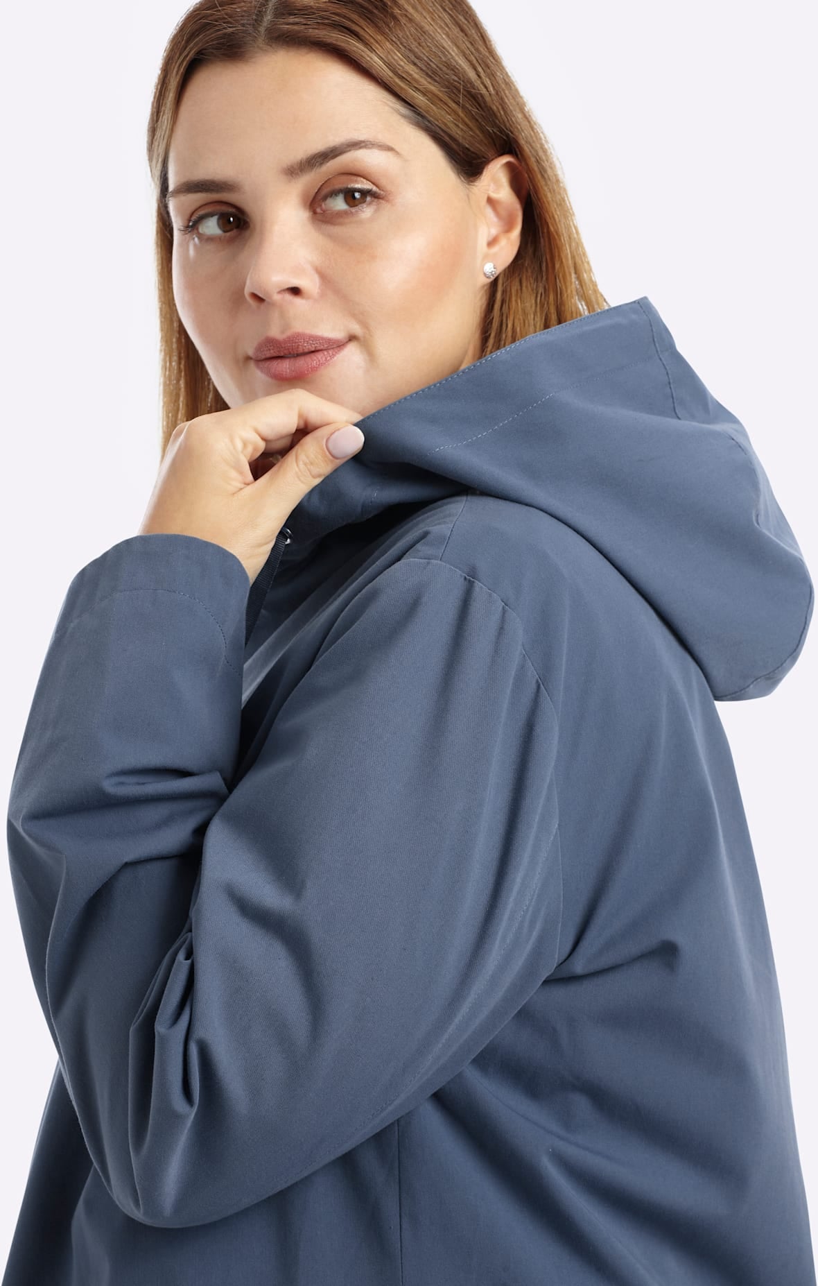 Sheego Langjacke mit Kapuze