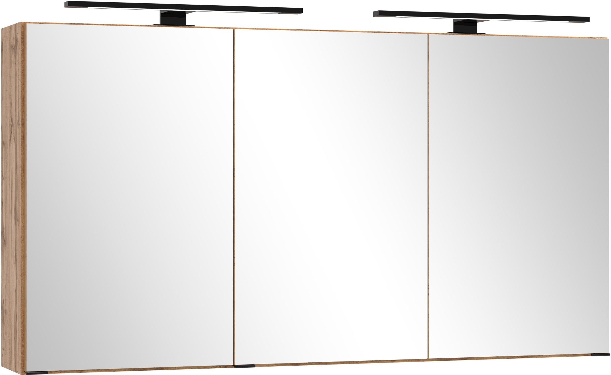 welltime Spiegelschrank, Welltime, Breite 120 cm, mittlere Tür reversibel, gedämpft