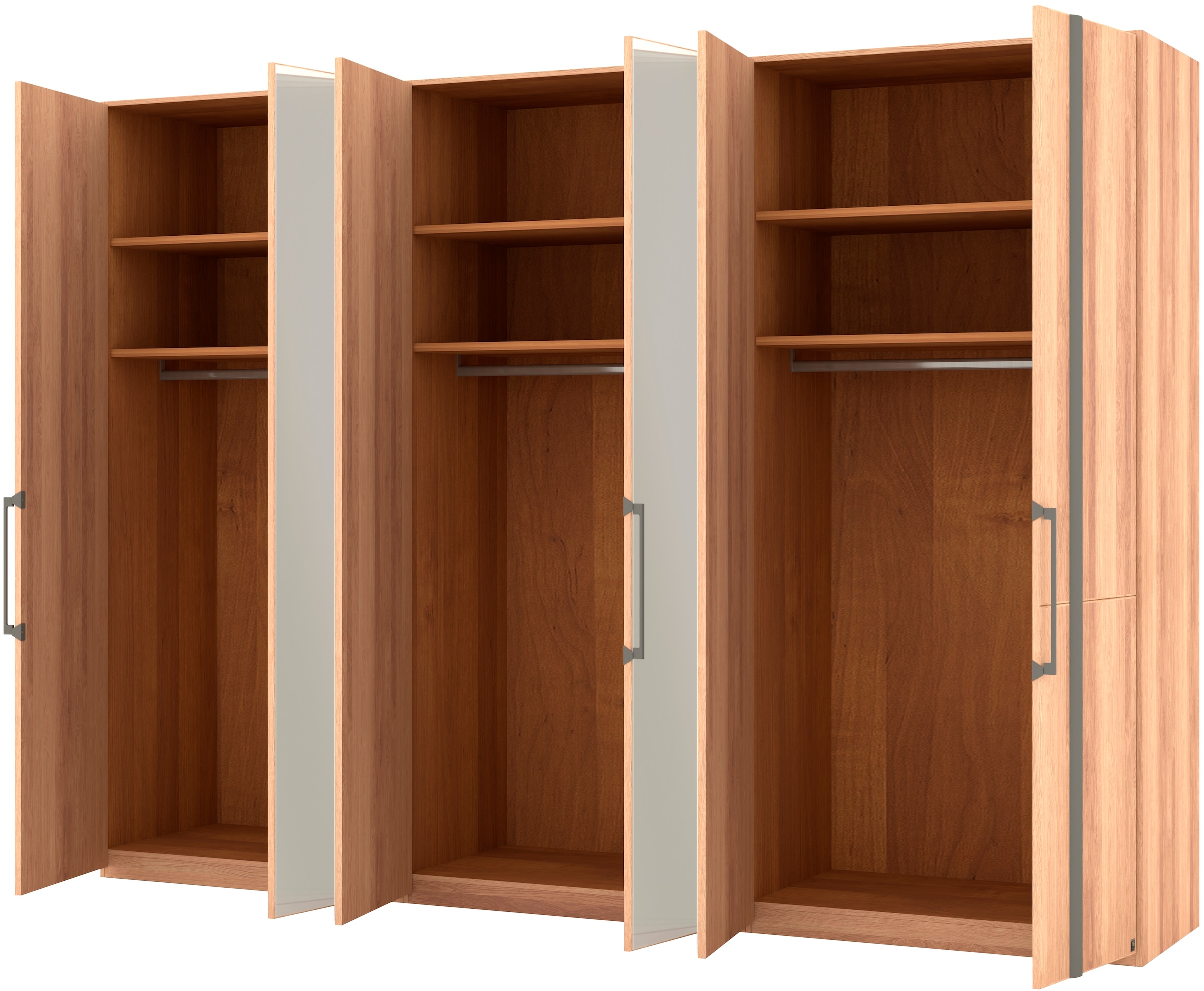 Musterring Drehtürenschrank »Sorrent, Kleiderschrank, Schrank, teilmassiv Eiche«, (mit Türdämpfern, in 5 Breiten & 2 Höhen, extra Böden, MADE IN GERMANY), Türen Eiche massiv oder als Parsol-Bronze-Spiegel, verschiedene Maße