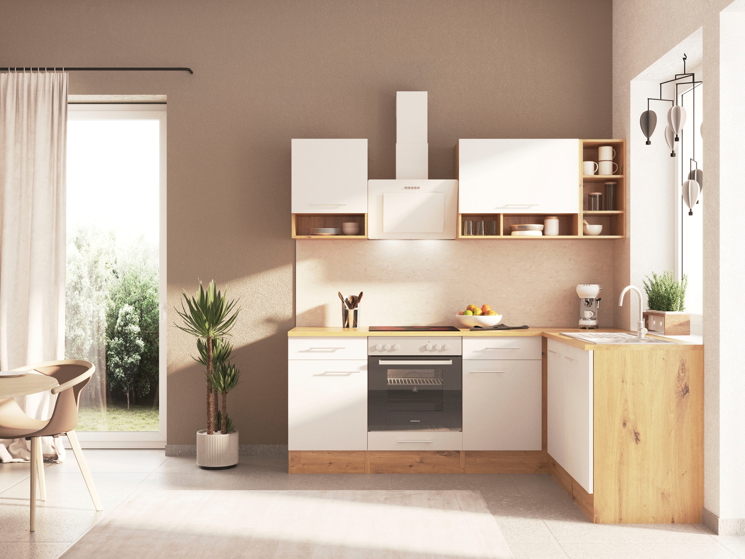 RESPEKTA Winkelküche »Hilde, wechselseitig aufbaubar« Breite 220 cm, exklusiver Konfiguration für OTTO