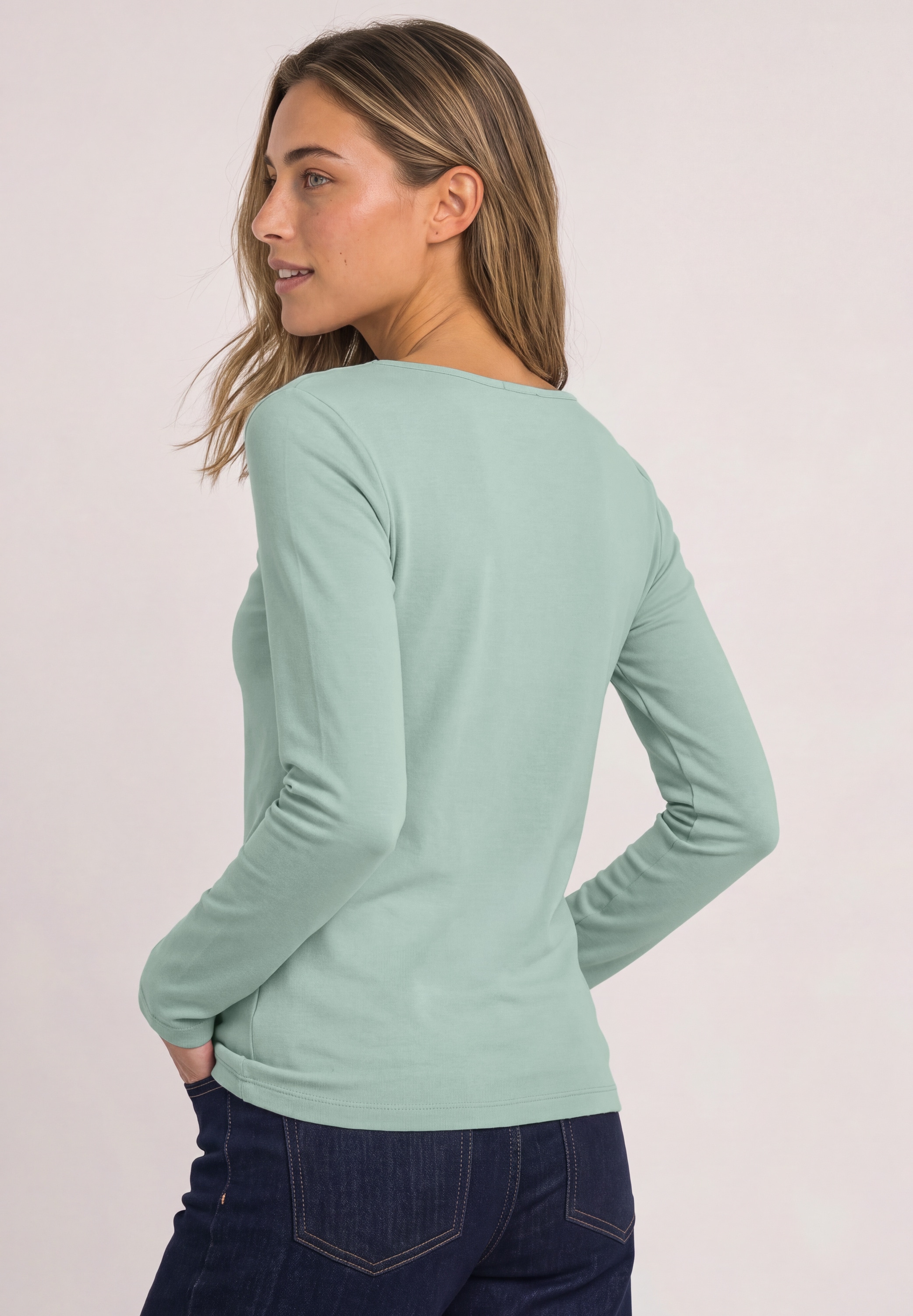 STREET ONE Langarmshirt »Style Lanea« Shirt mit U-Boot-Ausschnitt