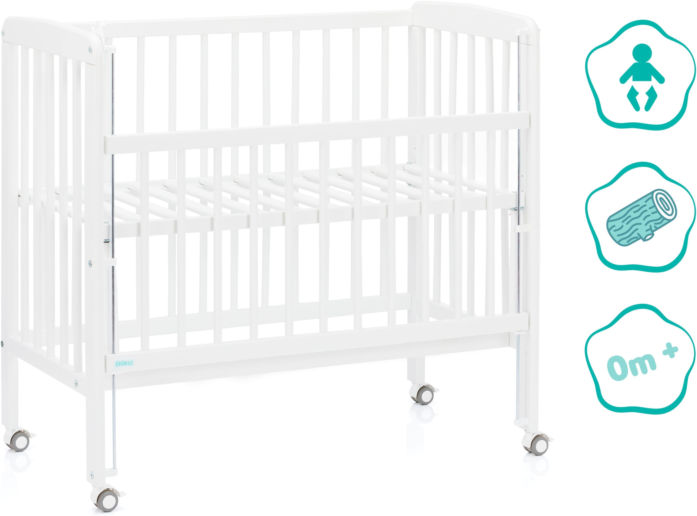 Fillikid Beistellbett »Nino« inkl. Matratze; Made in Europe