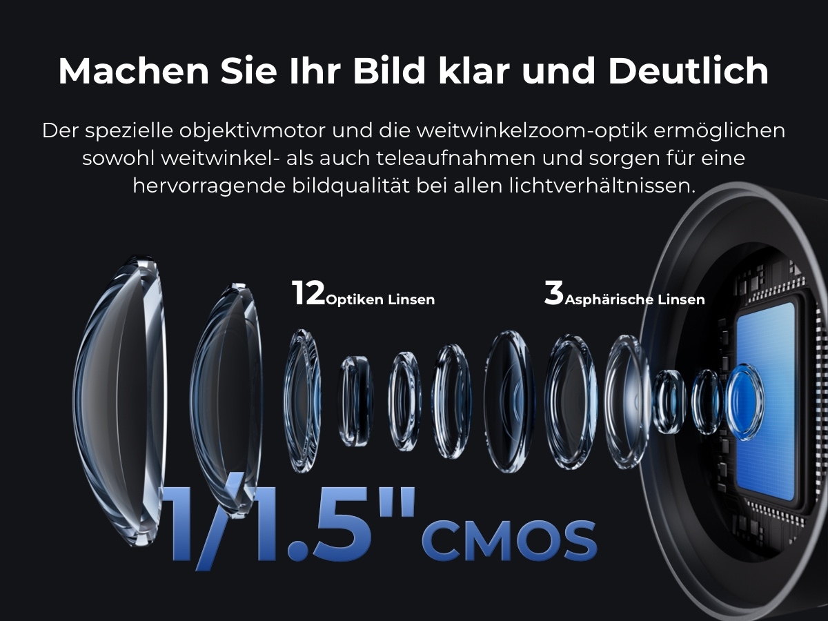 OBSBOT Camcorder »Tail 2« Bluetooth | LAN (Ethernet) 5 fachx opt. Zoom