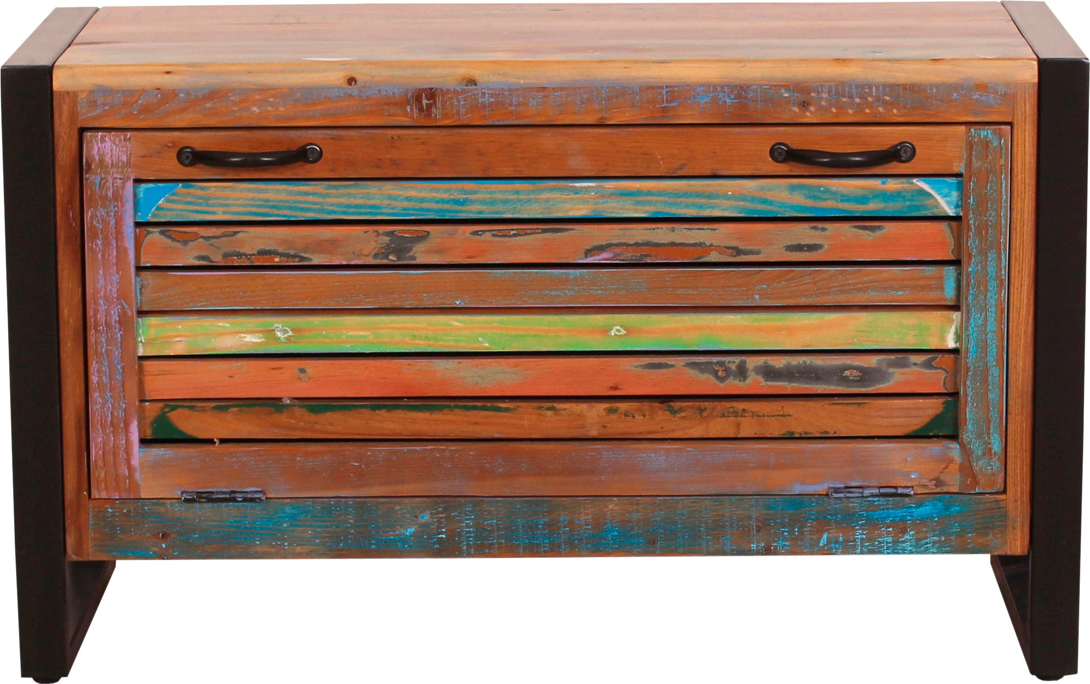 SIT Garderoben-Set »Fiume«, (7 St.), im Vintage Stil, rcyceltes Altholz in Lamellen Optik