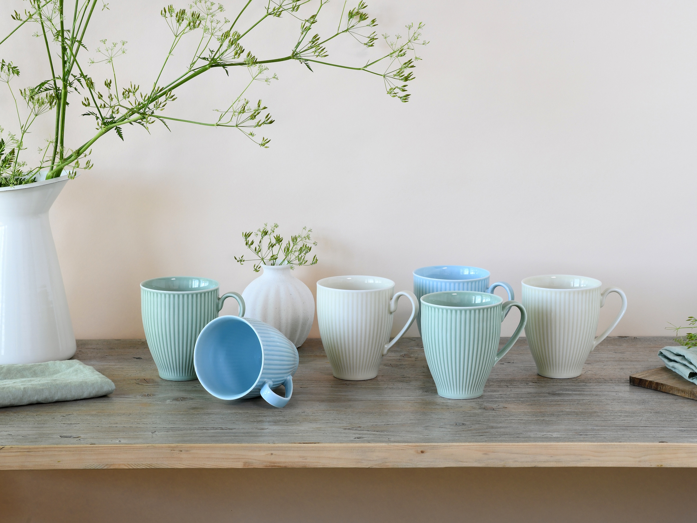 CreaTable Becher »Valencia Pastell, Kaffeebecher, 6-tlg.« Elegant, Boho Chic