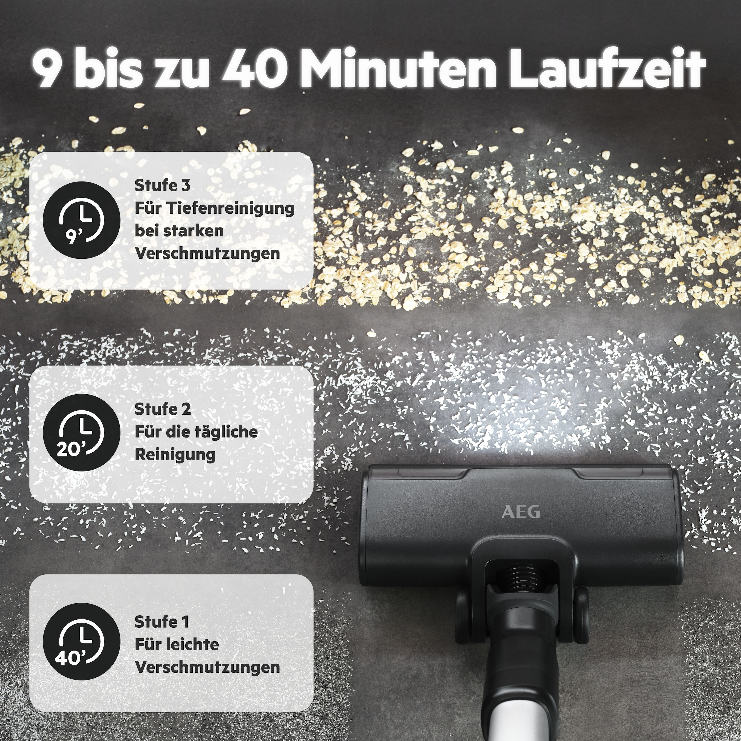 AEG Akku-Hand-und Stielstaubsauger »6000 AKKU-STAUBSAUGER (AP61HB21SH)«, sehr leicht 2,5 kg, 53 % Recyclingmaterial, bis zu 50 Min. Laufzeit
