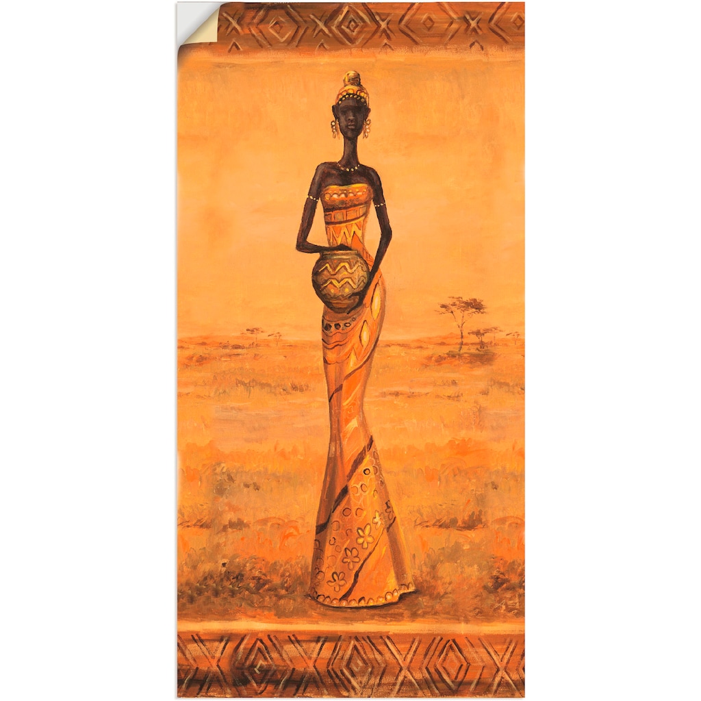 Artland Wandbild »Afrikanische Eleganz III«, Frau, (1 St.)