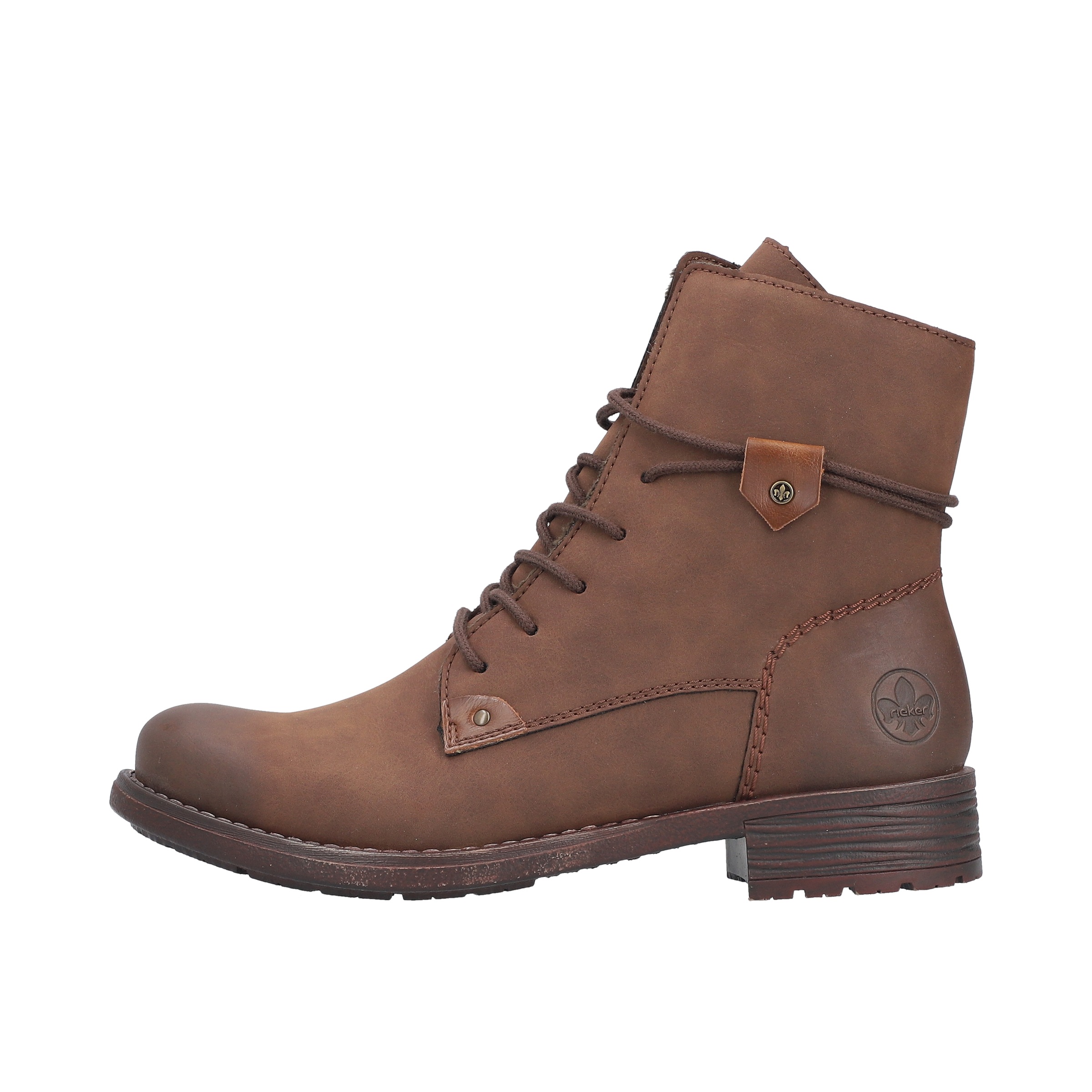 Rieker Schnürstiefelette  Schnürboots mit schaftumspielender Schnürung, in dezenter Used-Optik