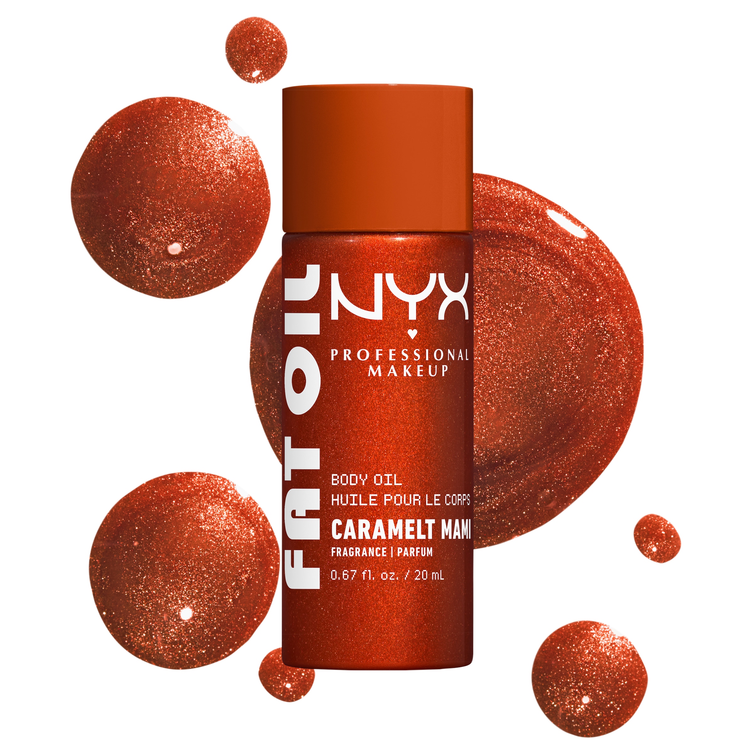 NYX PROFESSIONAL MAKEUP Körperöl »FAT OIL BODY OIL CARAMELT MAMI« für strahlenden Glow am Körper
