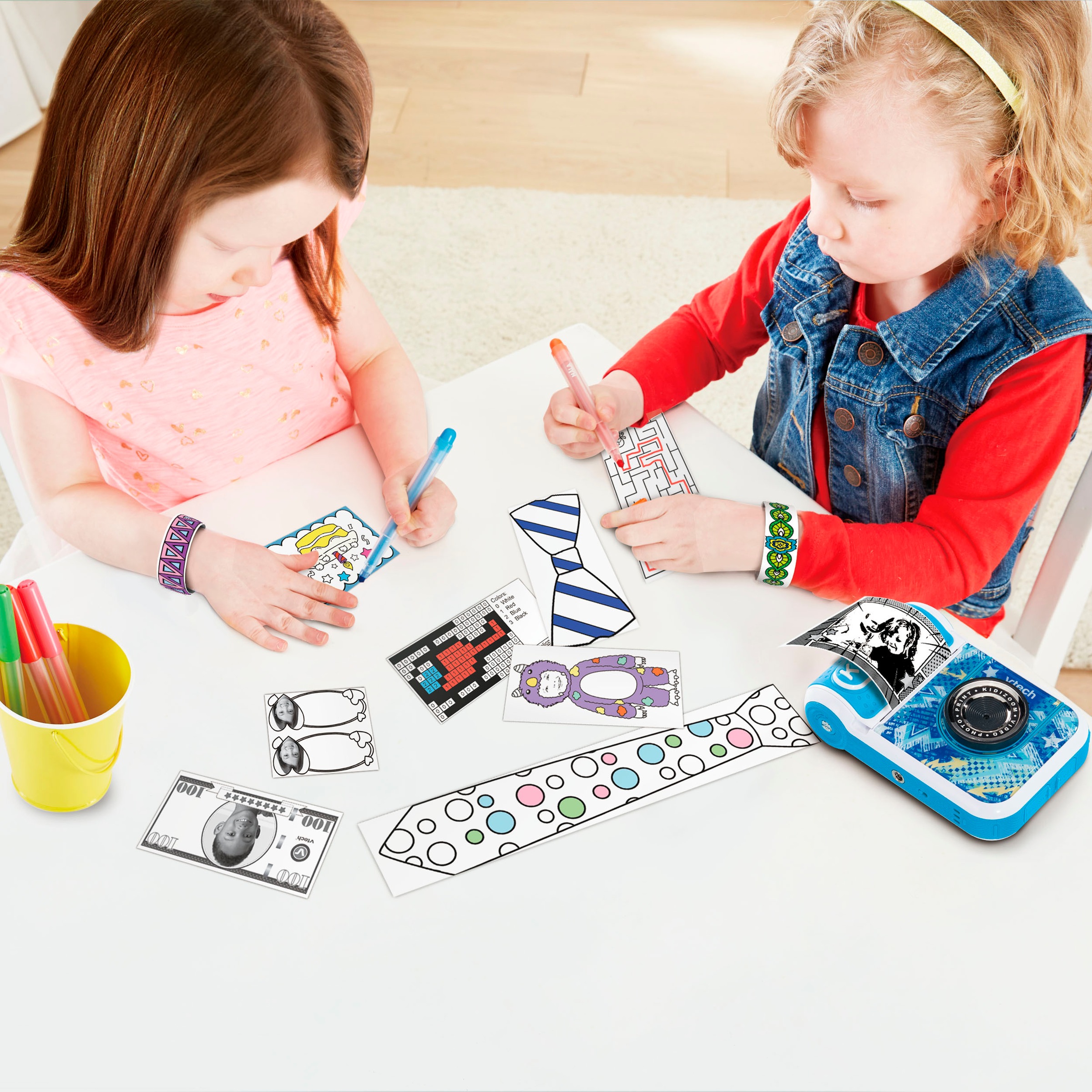 Vtech® Kinderkamera »KidiZoom Print Cam + Scrapbook Bundle« , 5 , inkl. mit eingebautem Thermodrucker, inkl, Thermopapier, Scrapbook + Stift