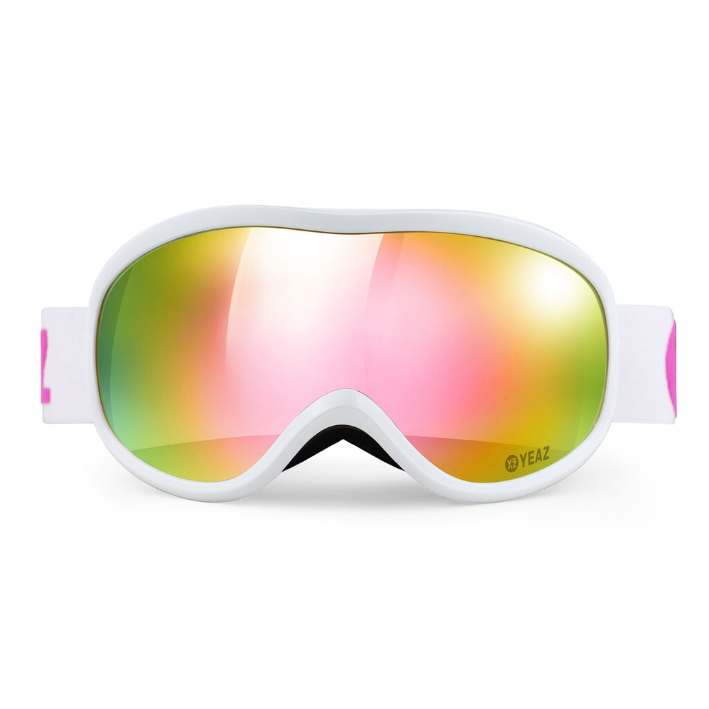 YEAZ Snowboardbrille »Ski- und Snowboard-Brille pink/weiss STEEZE«