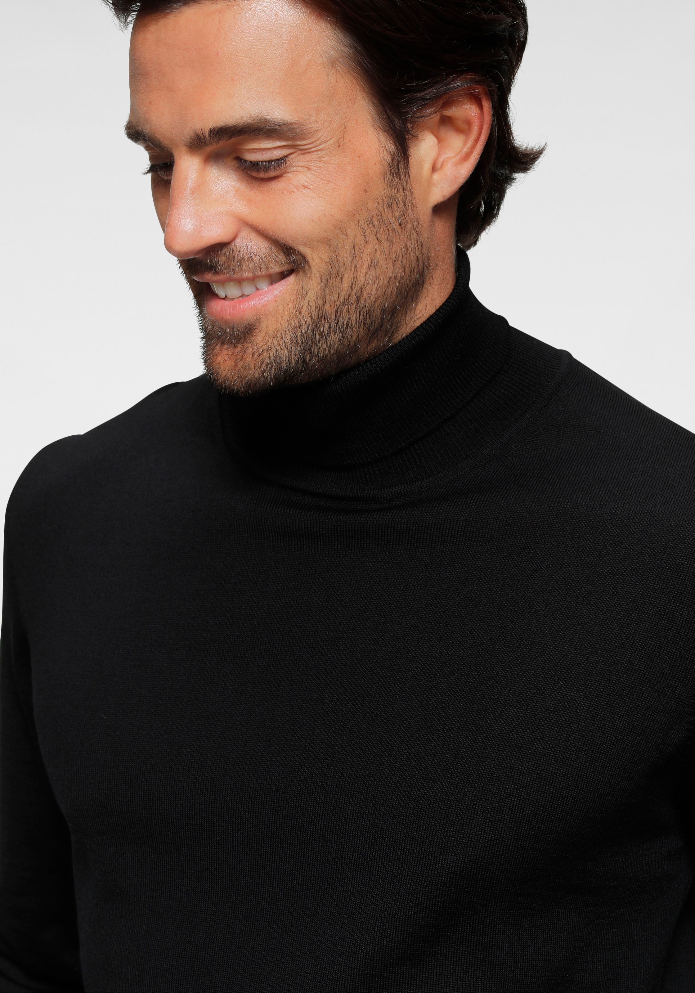 OLYMP Rollkragenpullover »OLYMP Strick Casual«, Strick Business