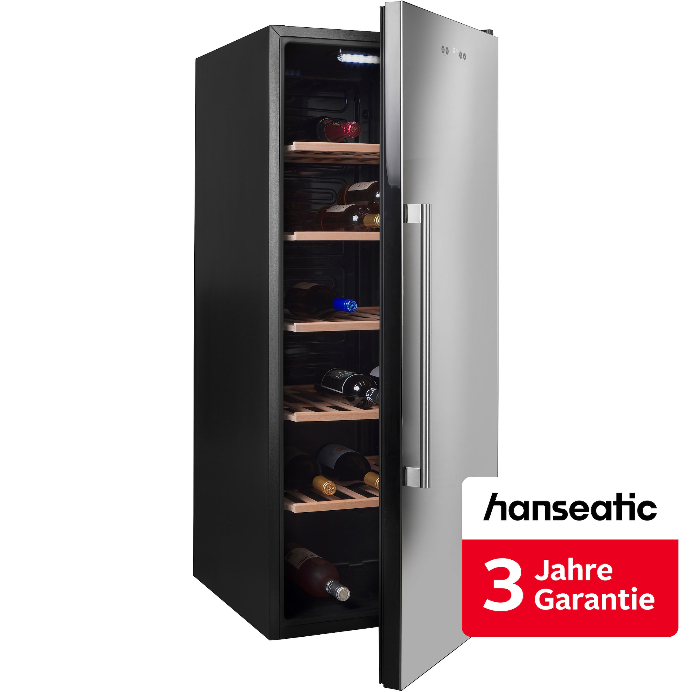 Hanseatic Weinkühlschrank "HWC86ECBA" für 86 Stk. Standardflaschen á 075l inkl. 3 Jahre Herstellergarantie