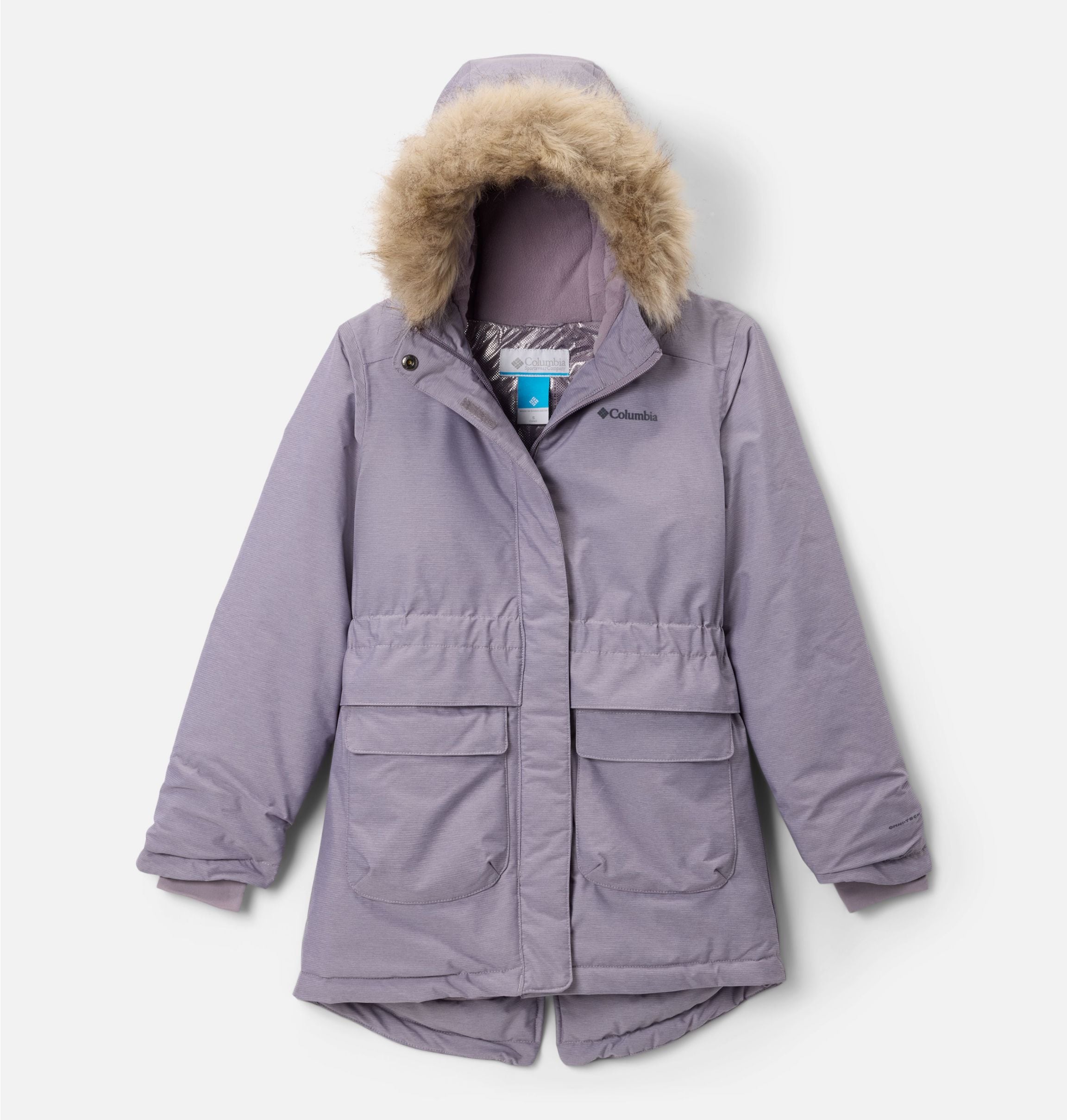 Columbia Parka »NORDIC STRIDER II JACKET« 1 Stk. tlg. Für Kinder mit abnehmbarer Kapuze und Kunstpelzbesatz, wasserabweisend