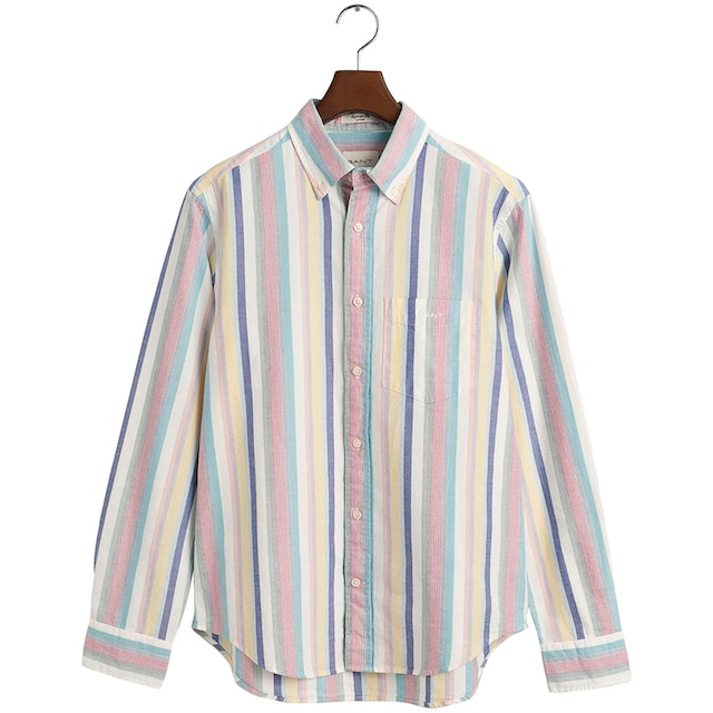 Gant Streifenhemd »REG UT OXFORD MULTI STRIPE SHIRT«, in angenehmen  Pastellfarben bei ♕