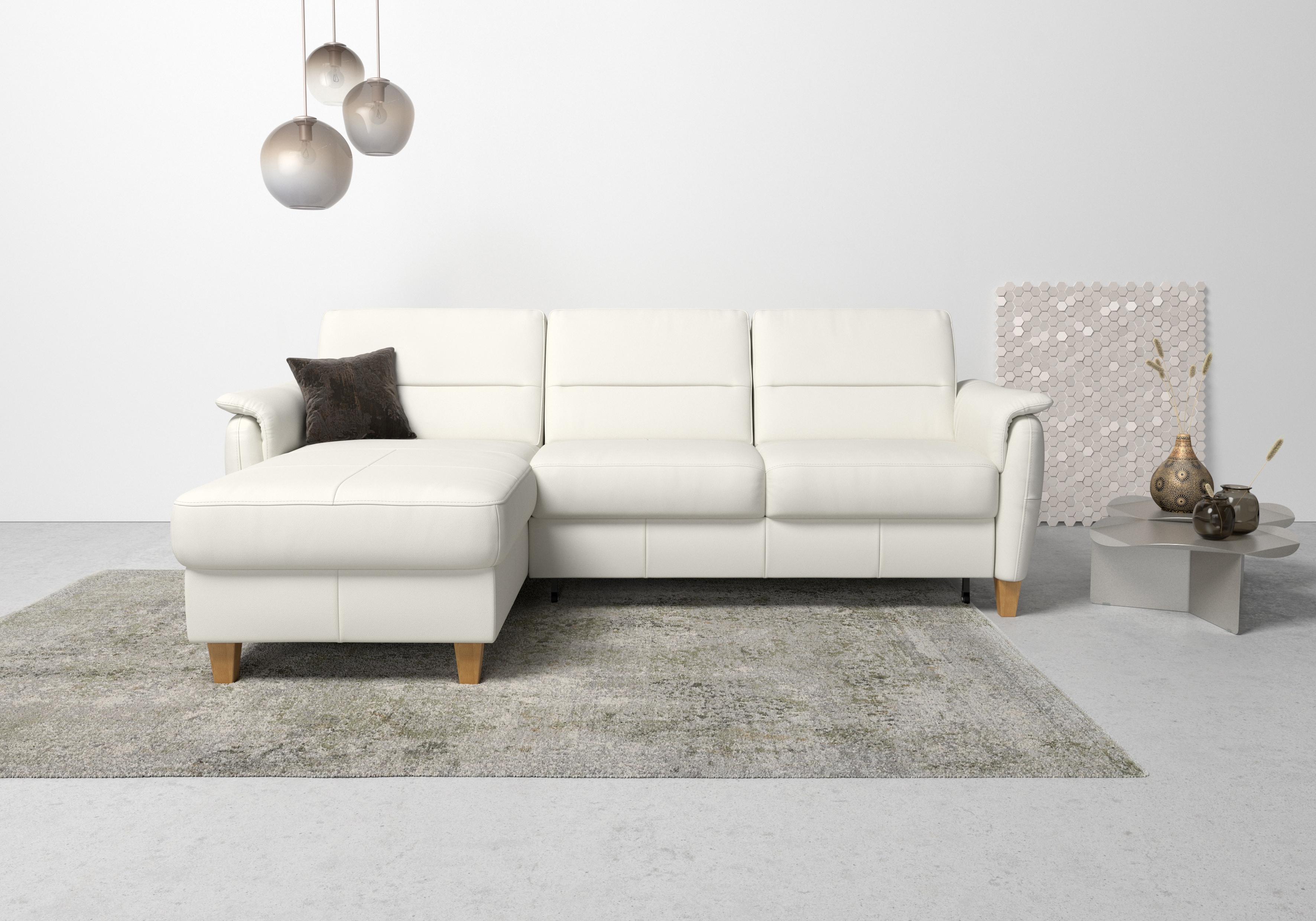 Home affaire Ecksofa "Palmera L-Form, B: 244 cm - OTTO. Verlässliche Qualität." optional Schlaffunktion & Bettkasten, Federkern