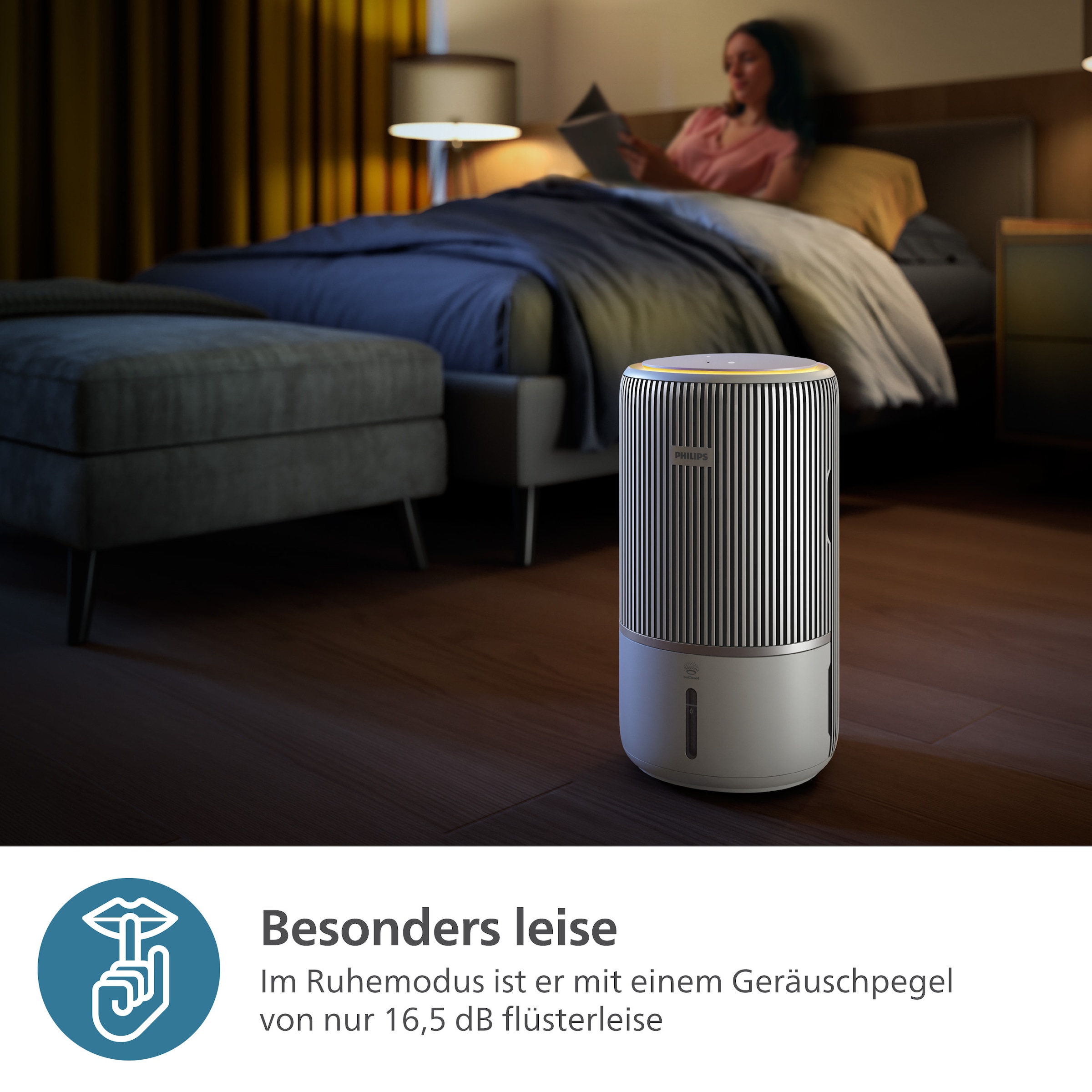 Philips Kombigerät Luftbefeuchter und -reiniger »AC3420/10 PureProtect Water 3400 Series, HEPA- und Aktivkohlefilter«, für 78 m² Räume, mit 300 m³/h CADR und 650 ml/h Befeuchtungsrate, WLAN, Air+ App