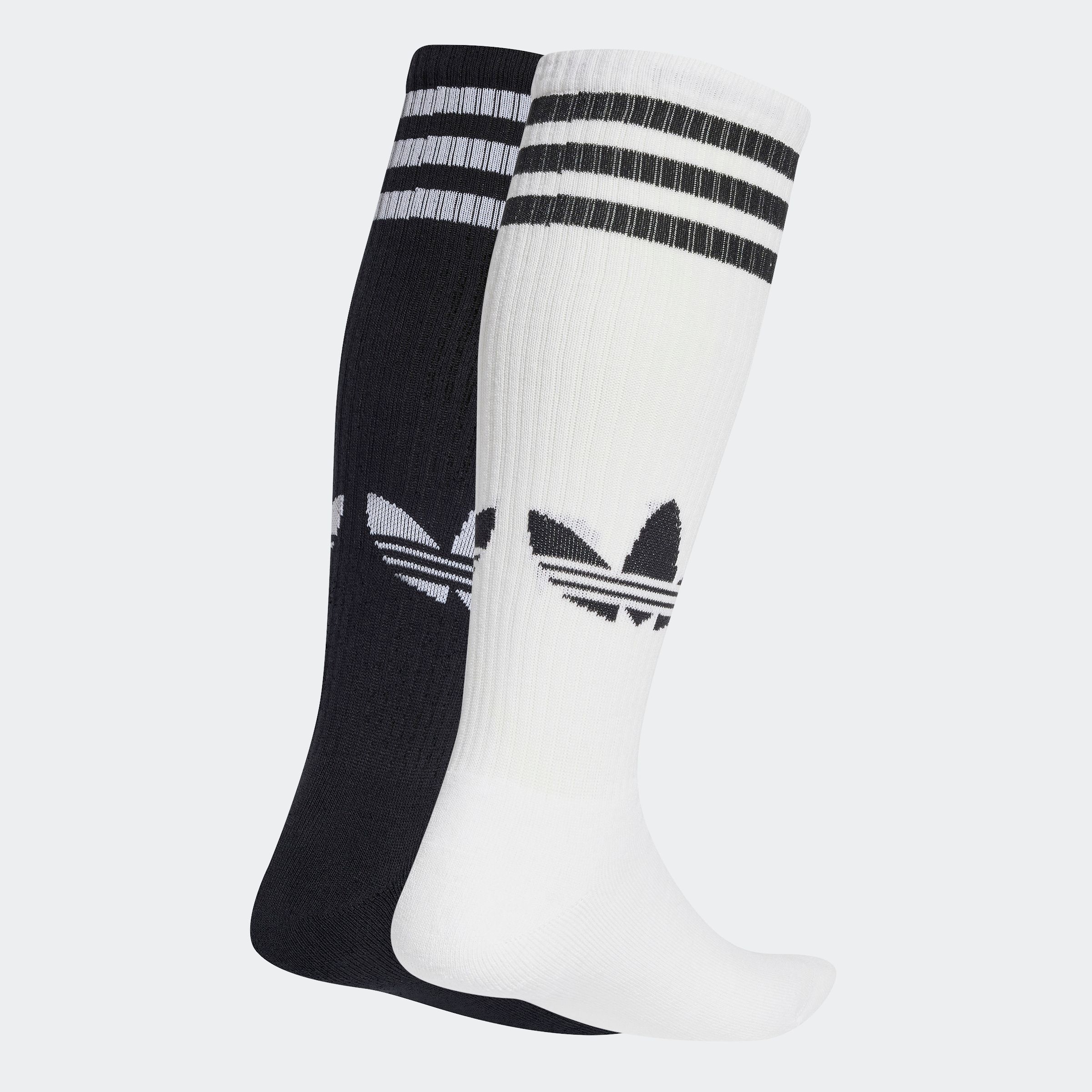 adidas Originals Sportsocken »KNEE SOCK 2PP«, (2 Paar), Kniestrümpfe mit drei Streifen, 2er Packung