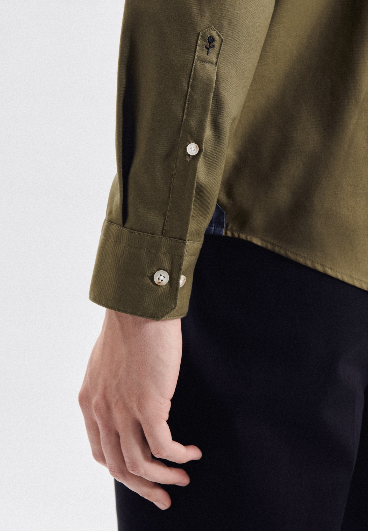 seidensticker Businesshemd »Schwarze Rose« Regular 1/1 Button-Down-Kragen Uni