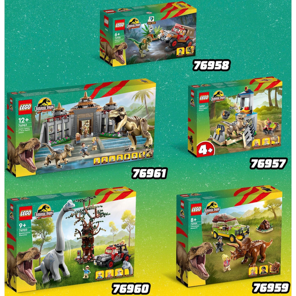 LEGO® Konstruktionsspielsteine »Hinterhalt des Dilophosaurus (76958), LEGO® Jurassic Park«, (211 St.)