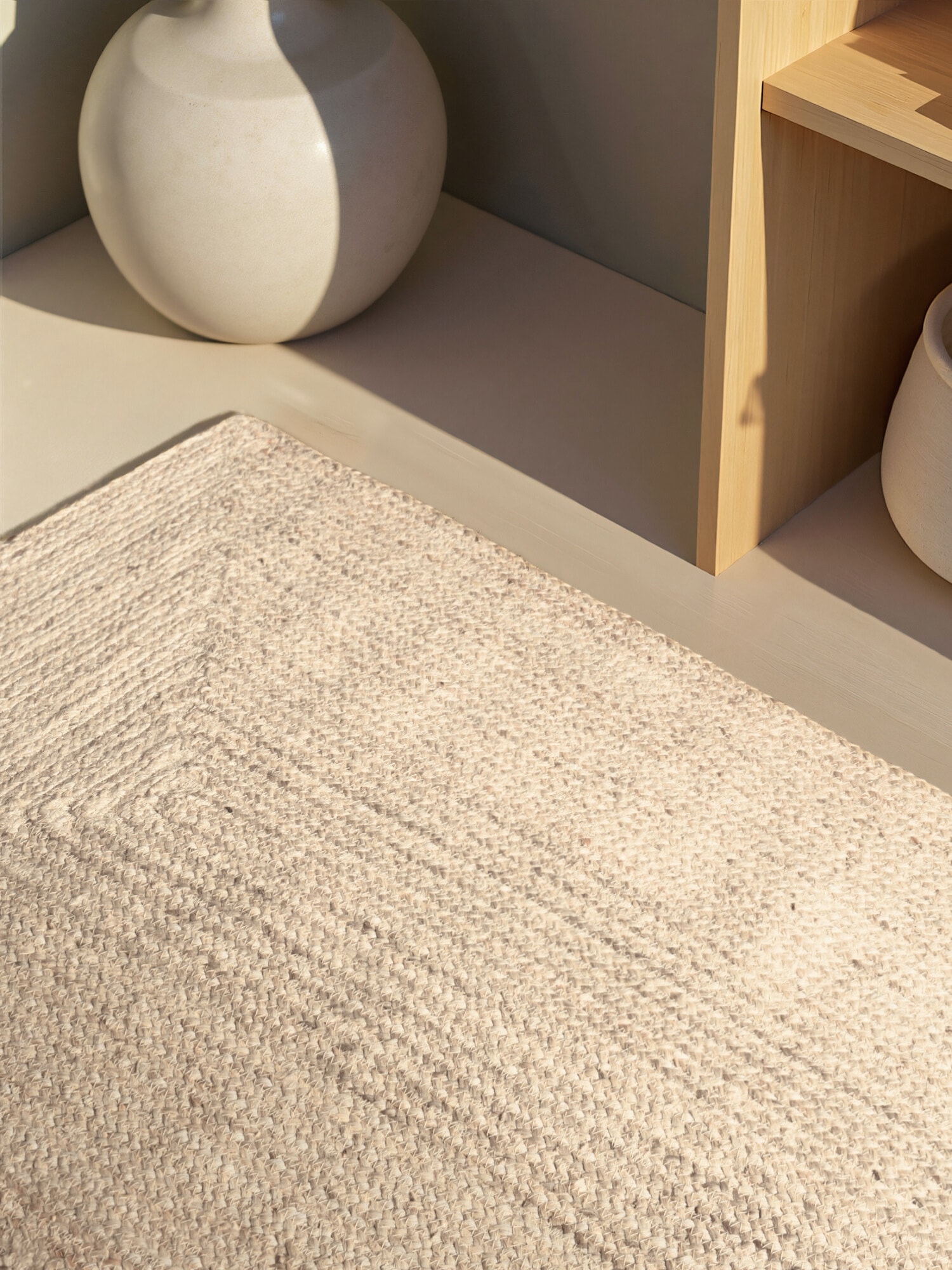 HANSE Home Teppich »Juteteppich Teppich Juno« rechteckig 9 mm Höhe Jute, Shape, Handgemacht, Wohnzimmerteppich, Naturteppich, Wohnzimmer
