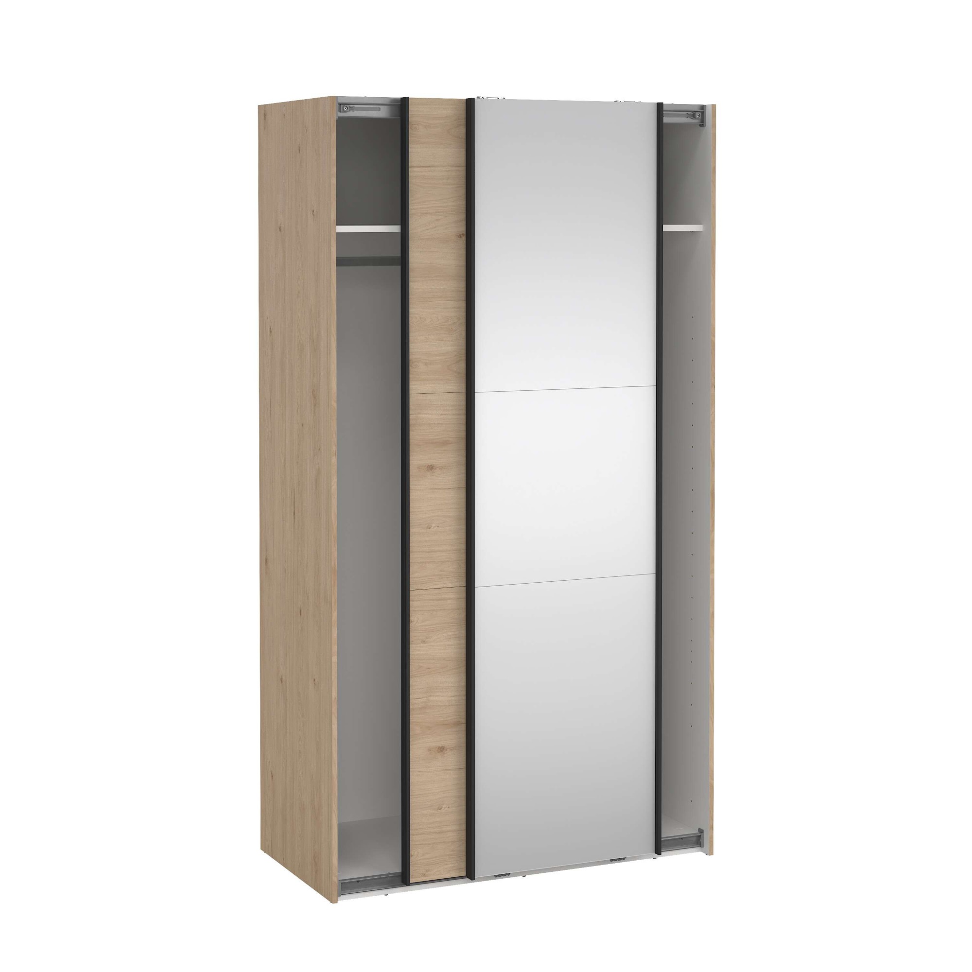 Home affaire Schwebetürenschrank »Como, Kleiderschrank, Schlafzimmerschrank« 1 Schwebetür, 1 Spiegelschiebetür, Kleiderstange, Einlegeboden