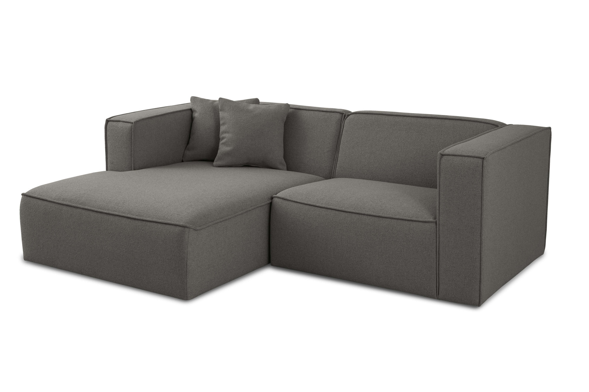 OTTO home Ecksofa »Tammie«, Breite 222 cm, Webstoff fein, bodentief, mit Wellenunterfederung