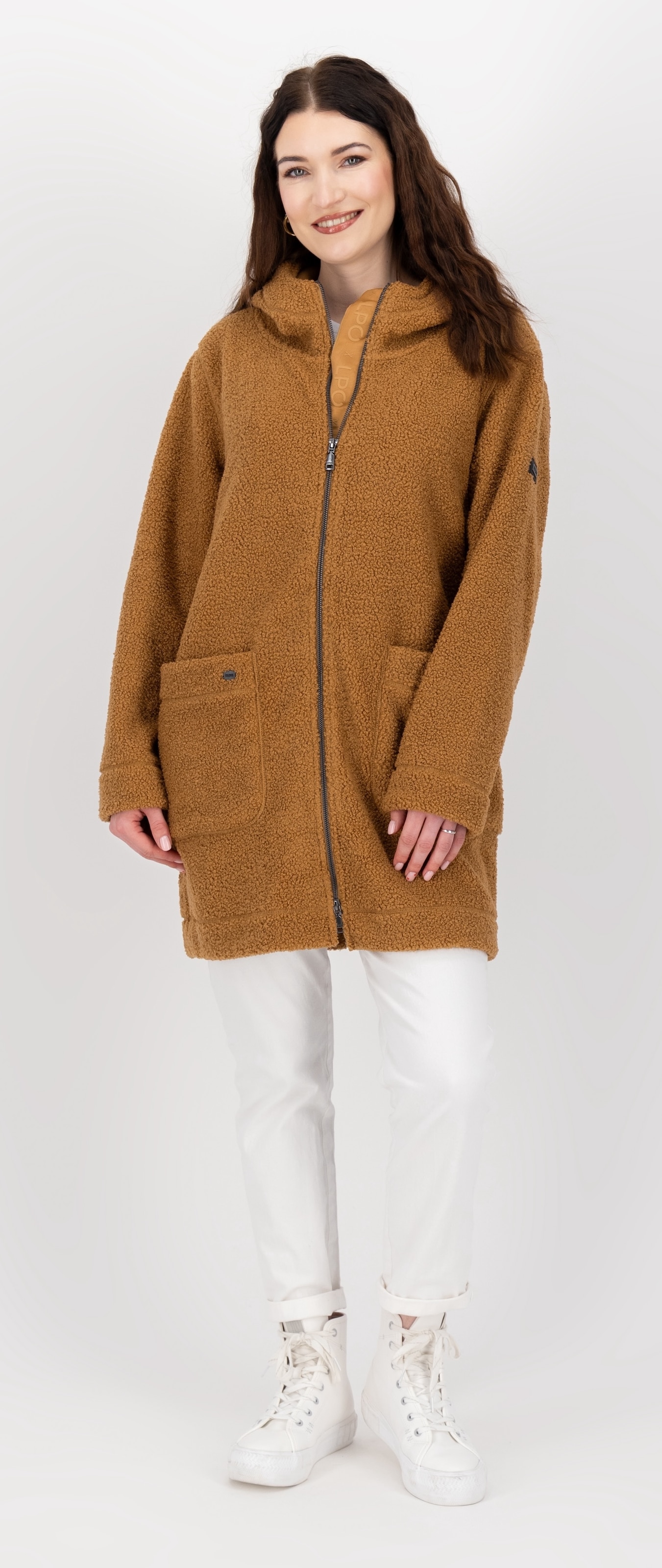 LPO Fleecejacke »CARRY WMN«, Teddyfleece Longjacke