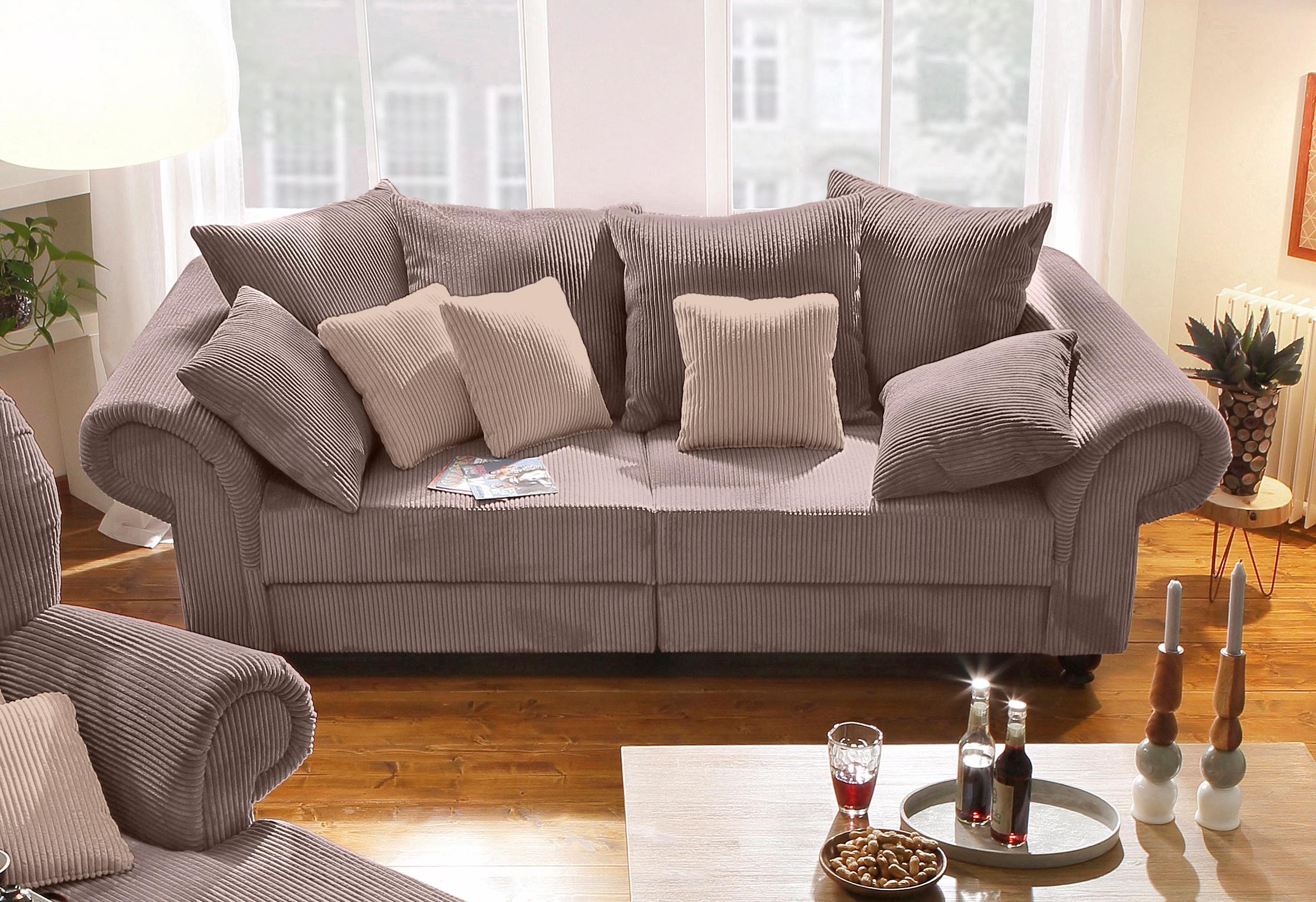 Home affaire Big-Sofa »King Henry«, in legerer Polsterung und vielen losen Kissen