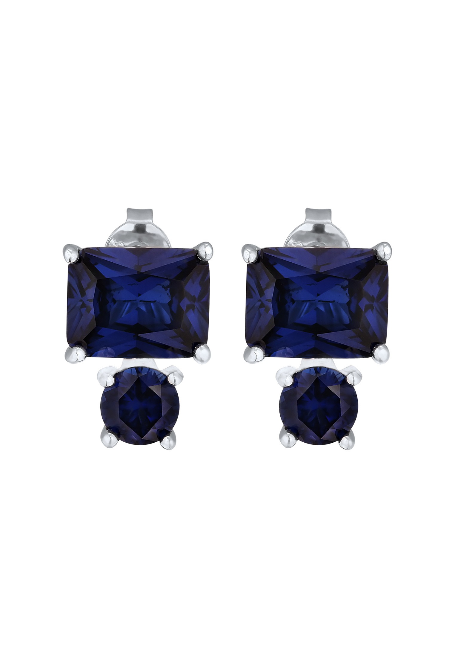 Elli Premium Paar Ohrstecker »Ohrringe Saphir Dunkelblau 925 Sterling Silber«