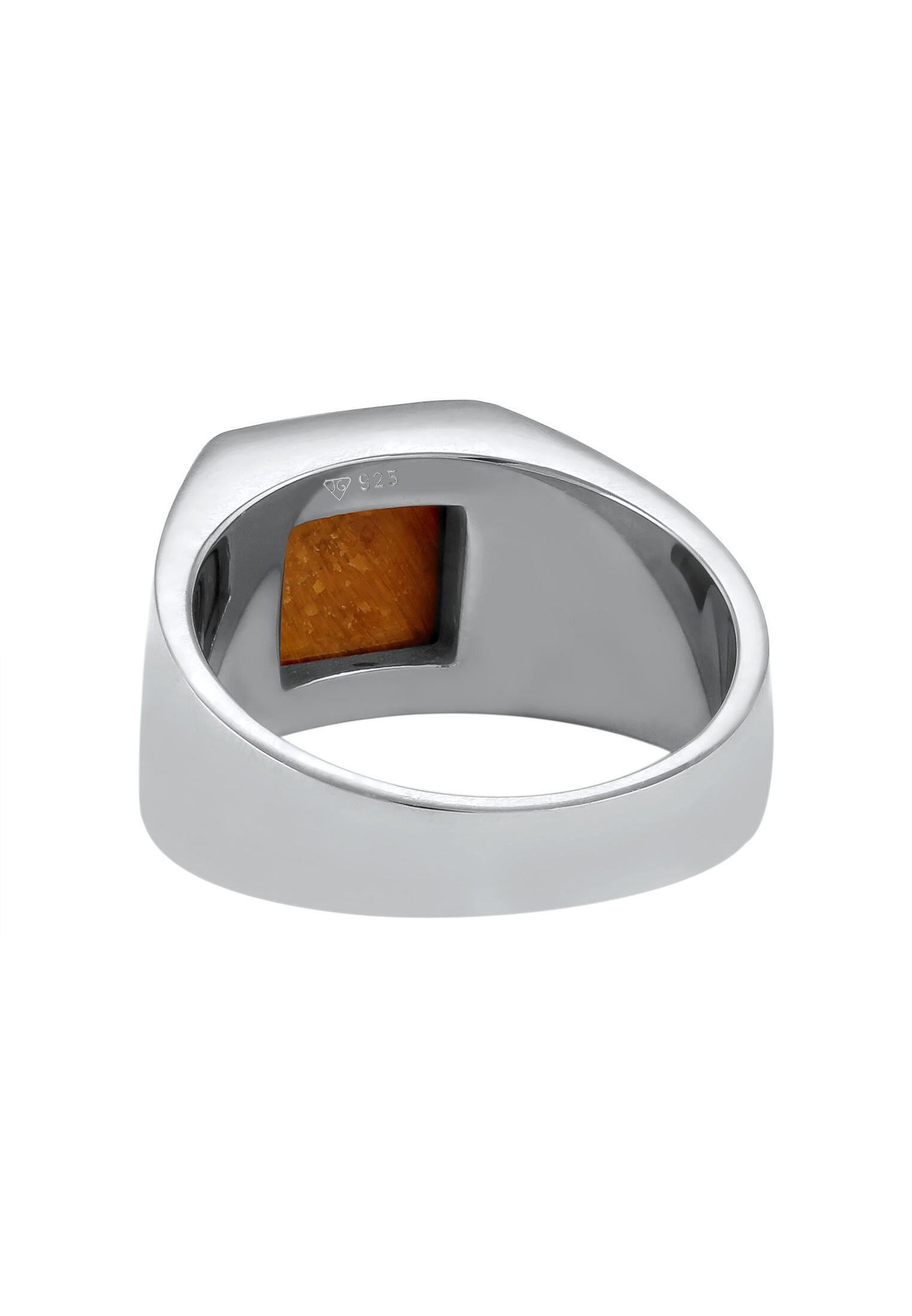Kuzzoi Siegelring »Ring Siegelring Tigerauge Braun 925 Sterling Silber«