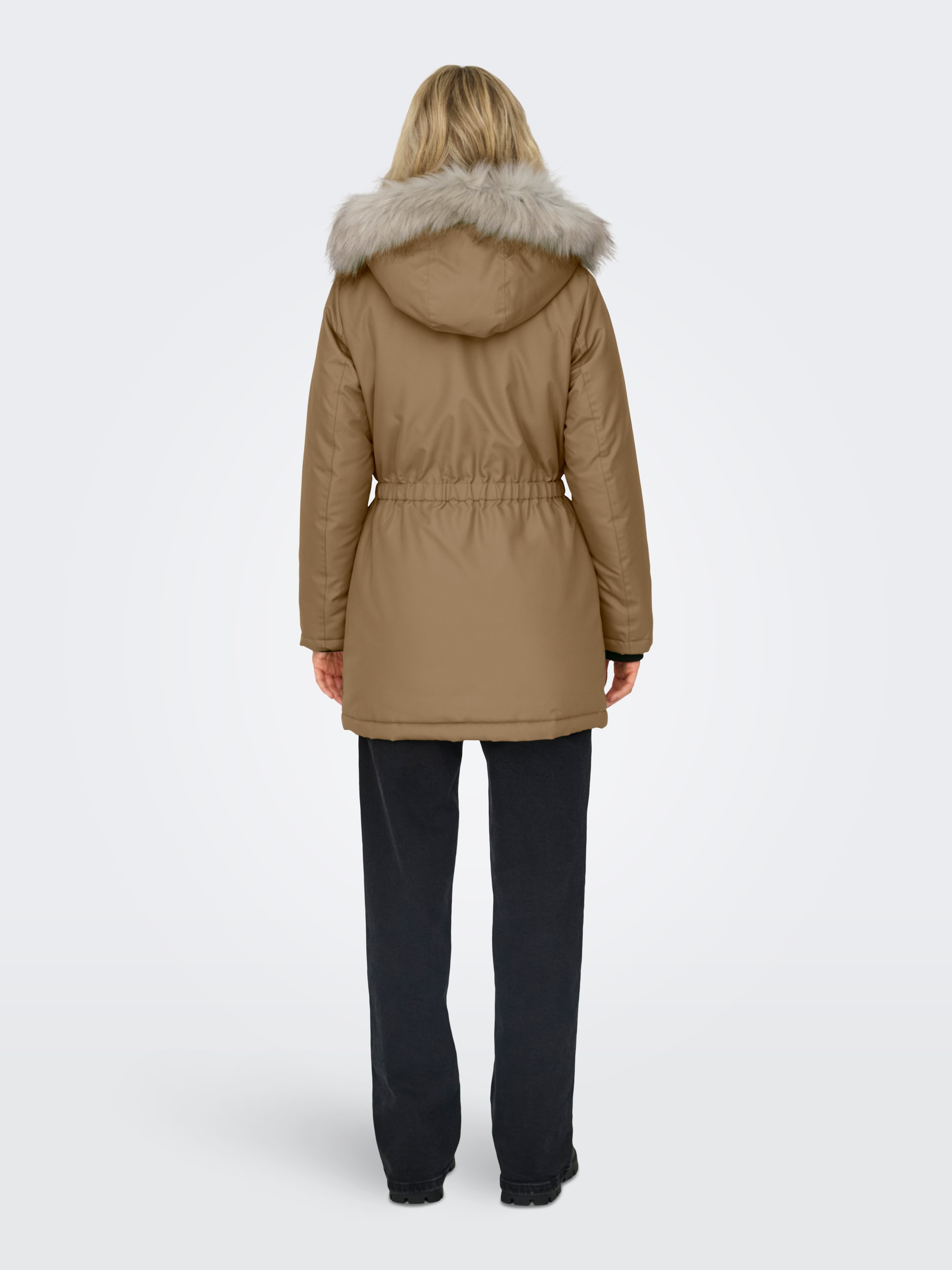 ONLY Parka »ONLIRIS FUR WINTER PARKA LIFE CC OTW«, mit Kapuze, mit verdeckter Knopfleiste