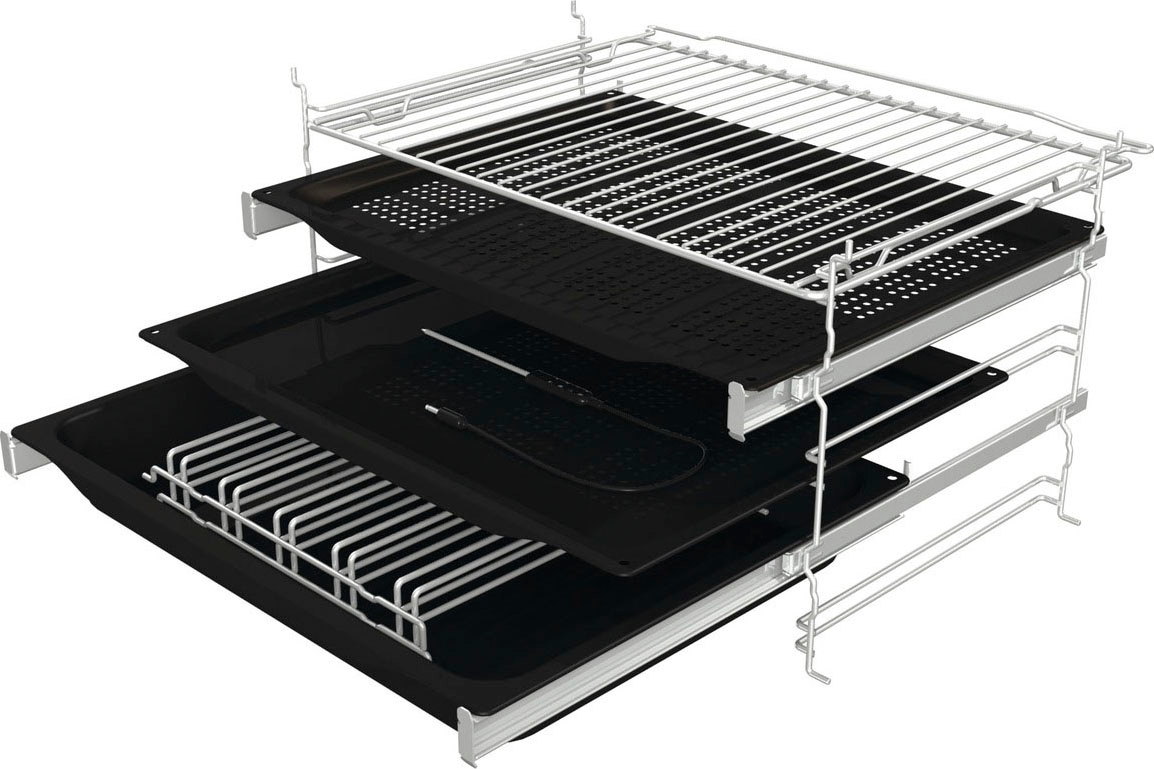 GORENJE Pyrolyse Backofen  »BPSA6747DGWI«, mit 2-fach-Teleskopauszug, Pyrolyse-Selbstreinigung, AirFry-Funktion