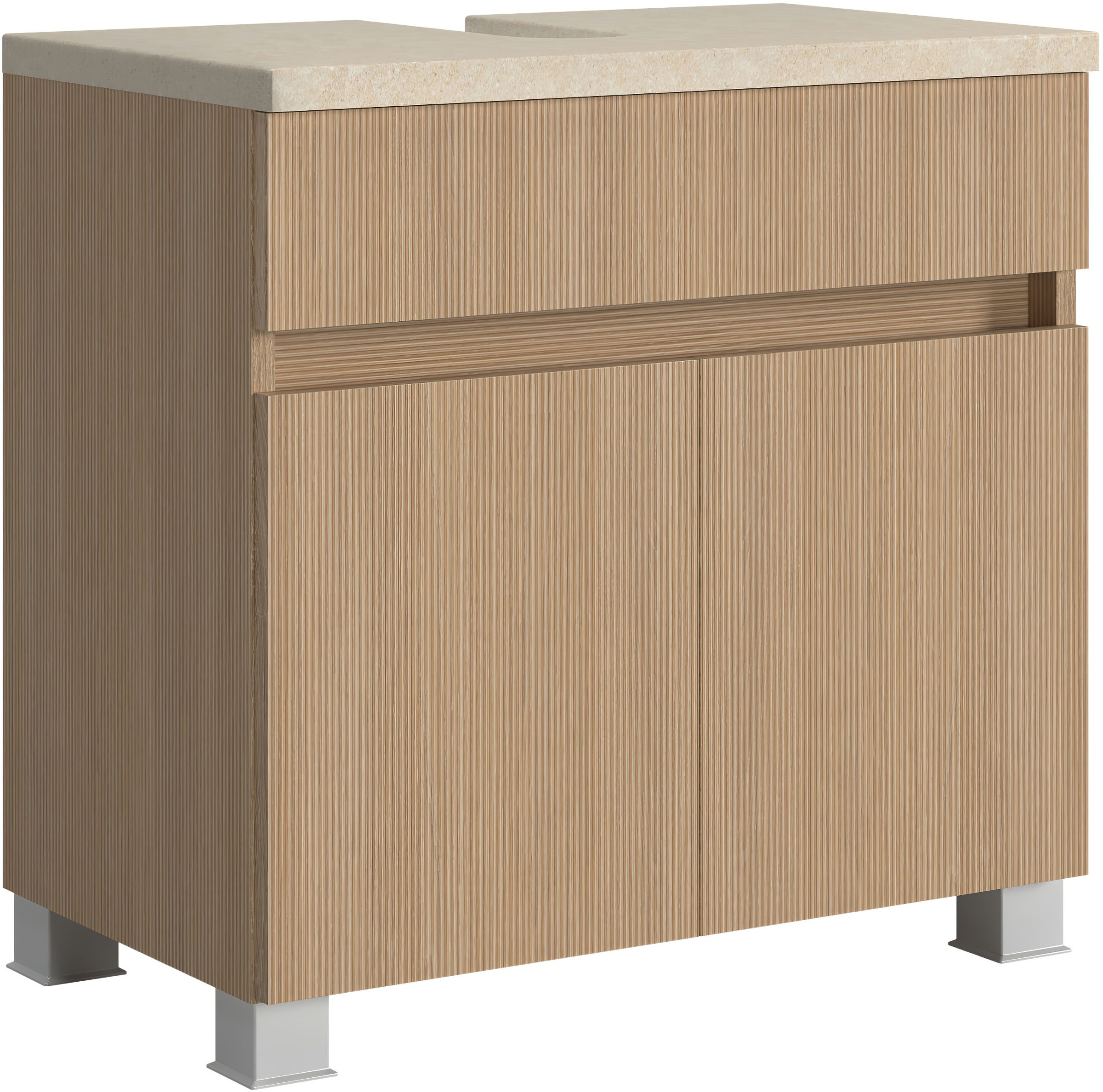 welltime Badmöbel-Set »Eixo«, Set 90 cm breit, Badmöbel mit LED-Beleuchtung