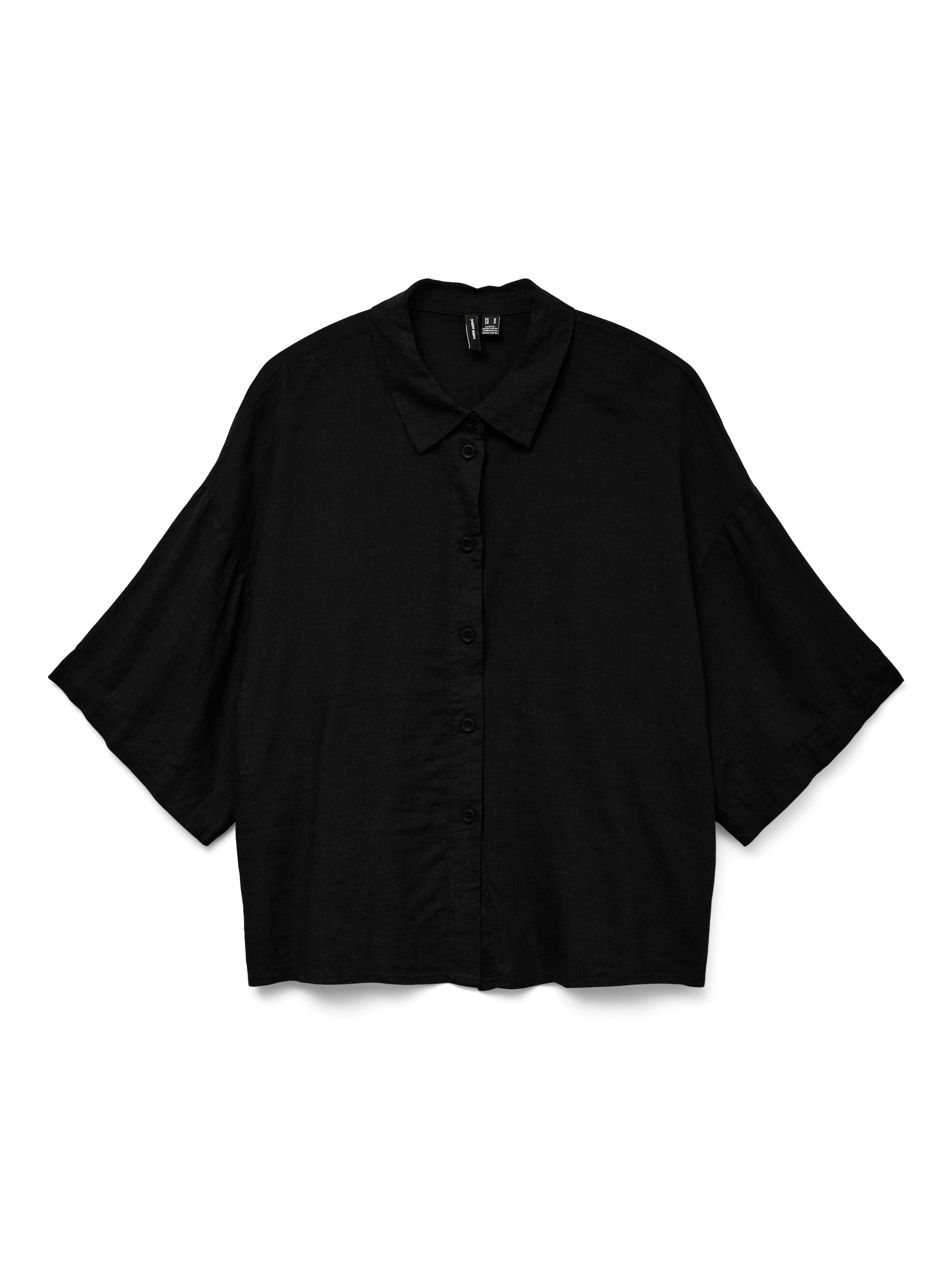 Vero Moda Hemdbluse »VMLINN LINEN 2/4 SHORT SHIRT WVN NOOS«