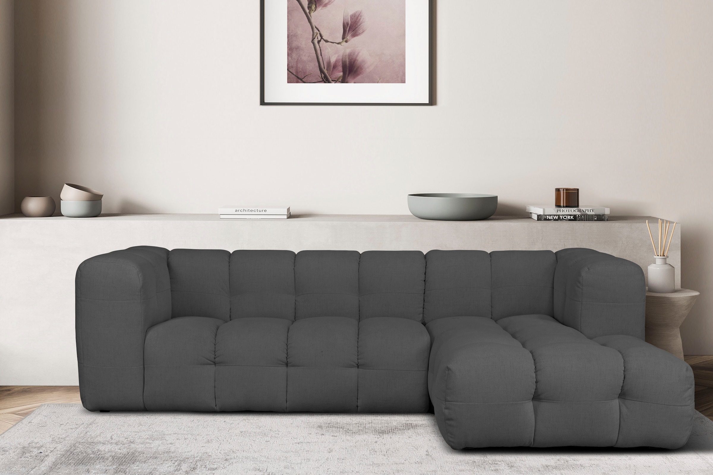 LeGer Home by Lena Gercke Ecksofa »TALISHA L-Form Designersofa, moderne Steppung, B/T/H: 276/178/75 cm«, aufwendig gepolstert, hoher Sitzkomfort
