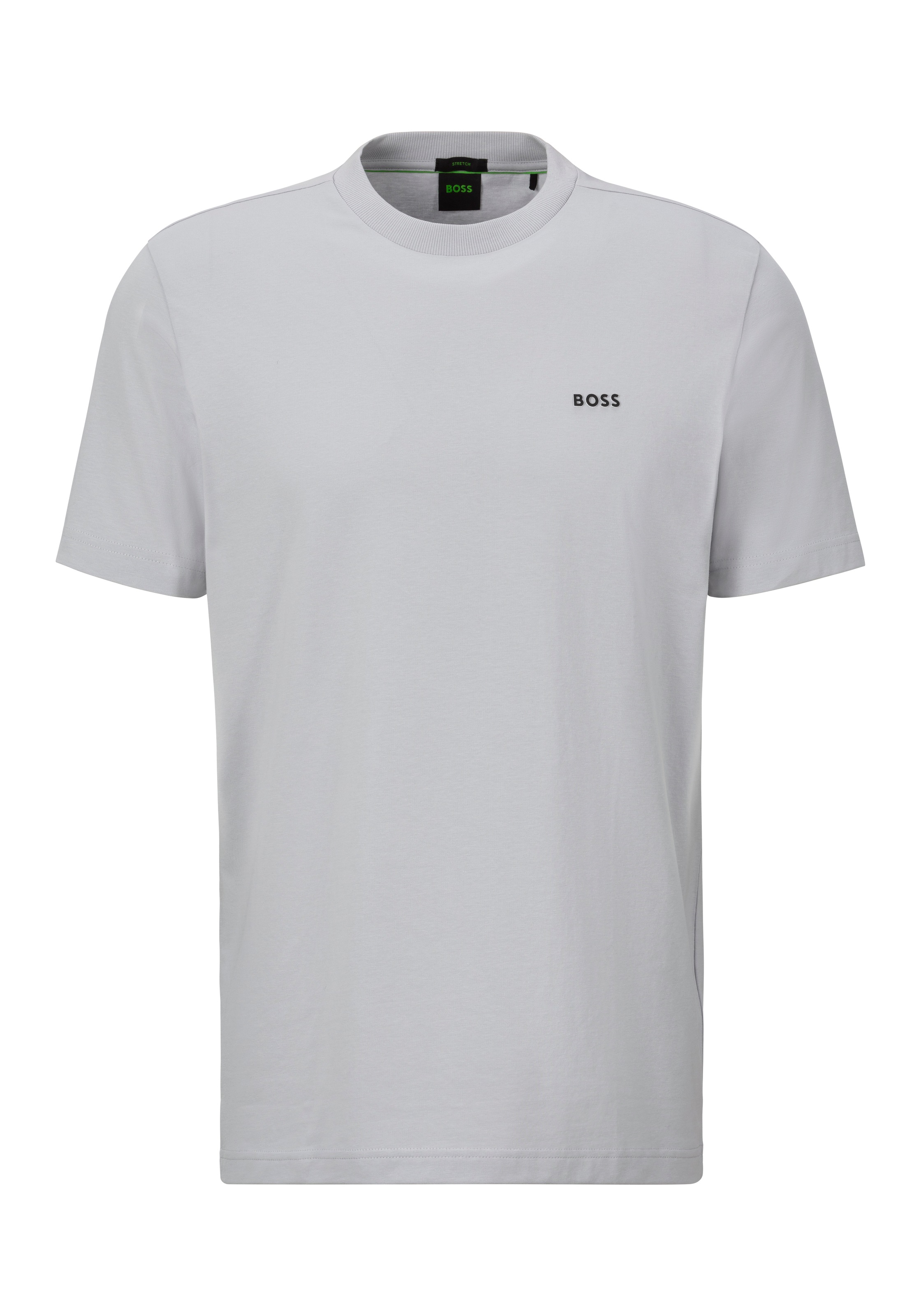 BOSS GREEN Rundhalsshirt »Tee« mit gummiertem Kontrast-Logo