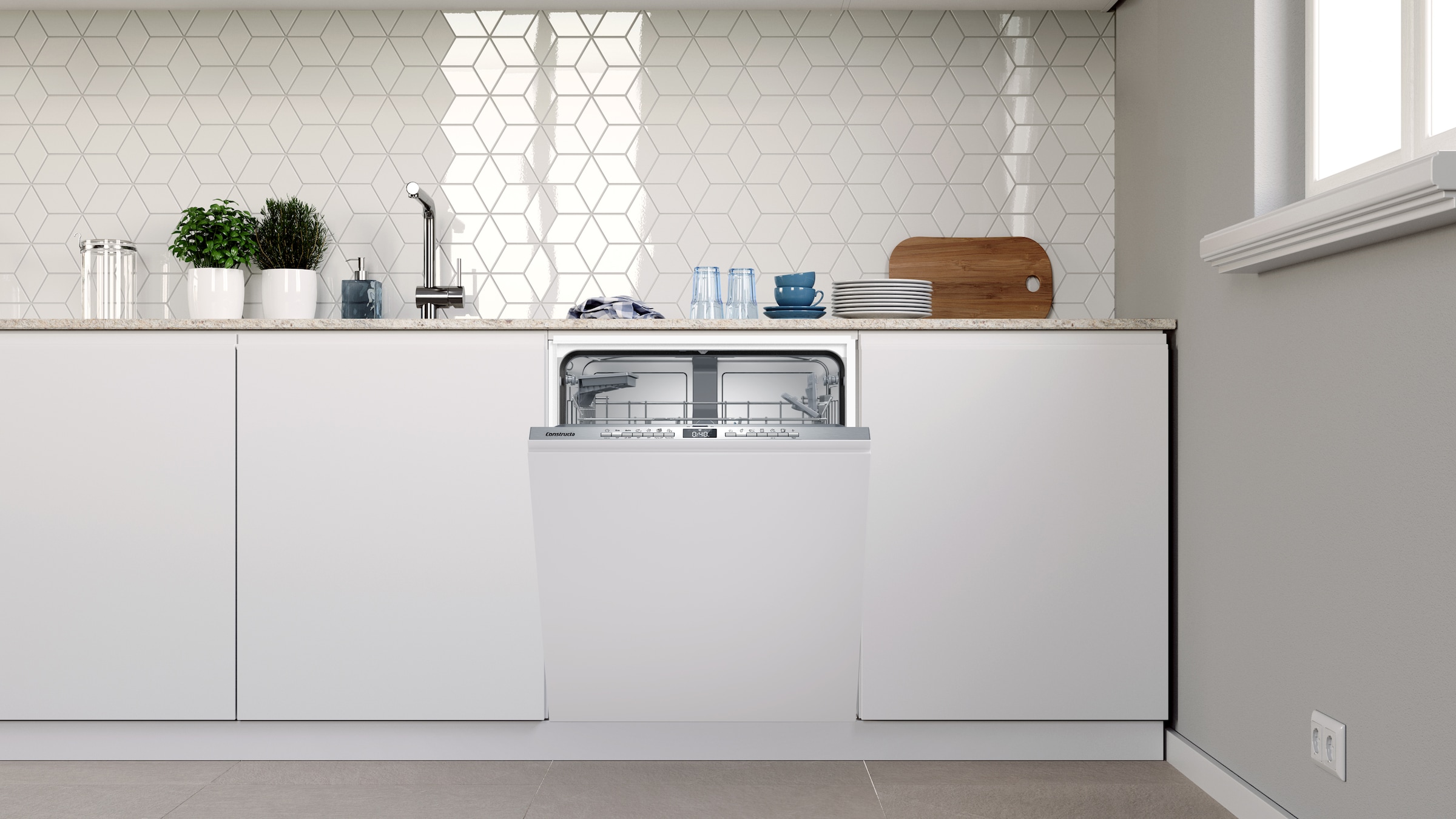 Constructa vollintegrierbarer Geschirrspüler »CB6HX03HUE« 13 tlg. Maßgedecke