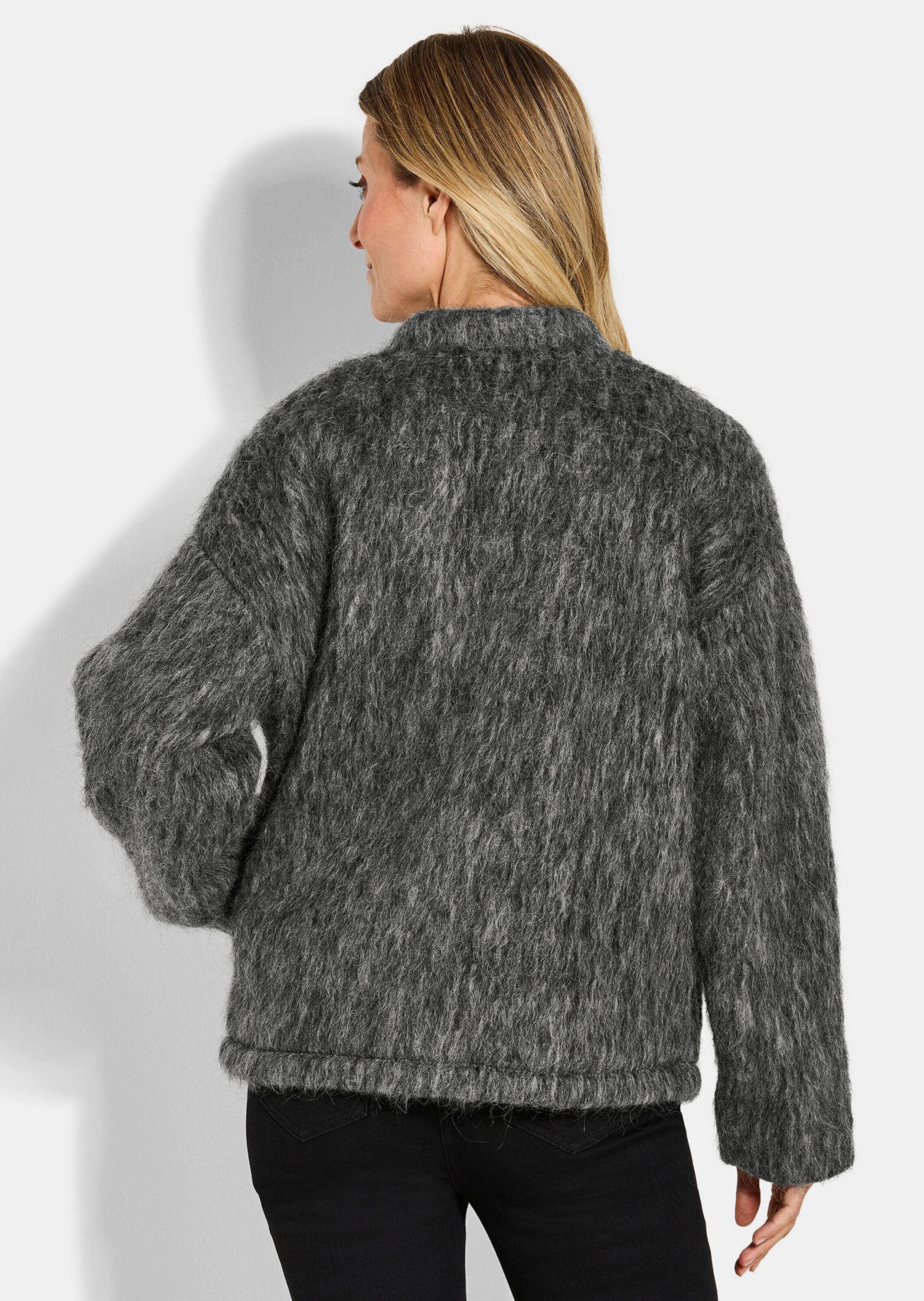 GOLDNER Kurzjacke »Warme Wolljacke in melierter Optik« Mit großen, aufgesetzten Taschen