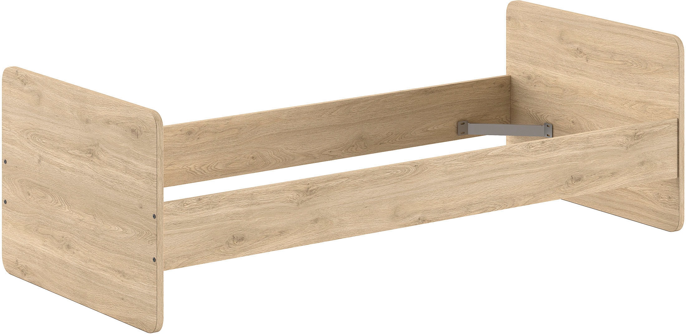 Vipack Babybett »SAM 60/120 cm, später umbau bar zum Juniorbett 90/200 cm« 3-fach verstellbarer Lattenrost beim Babybett, Eiche Dekor Oberfläche