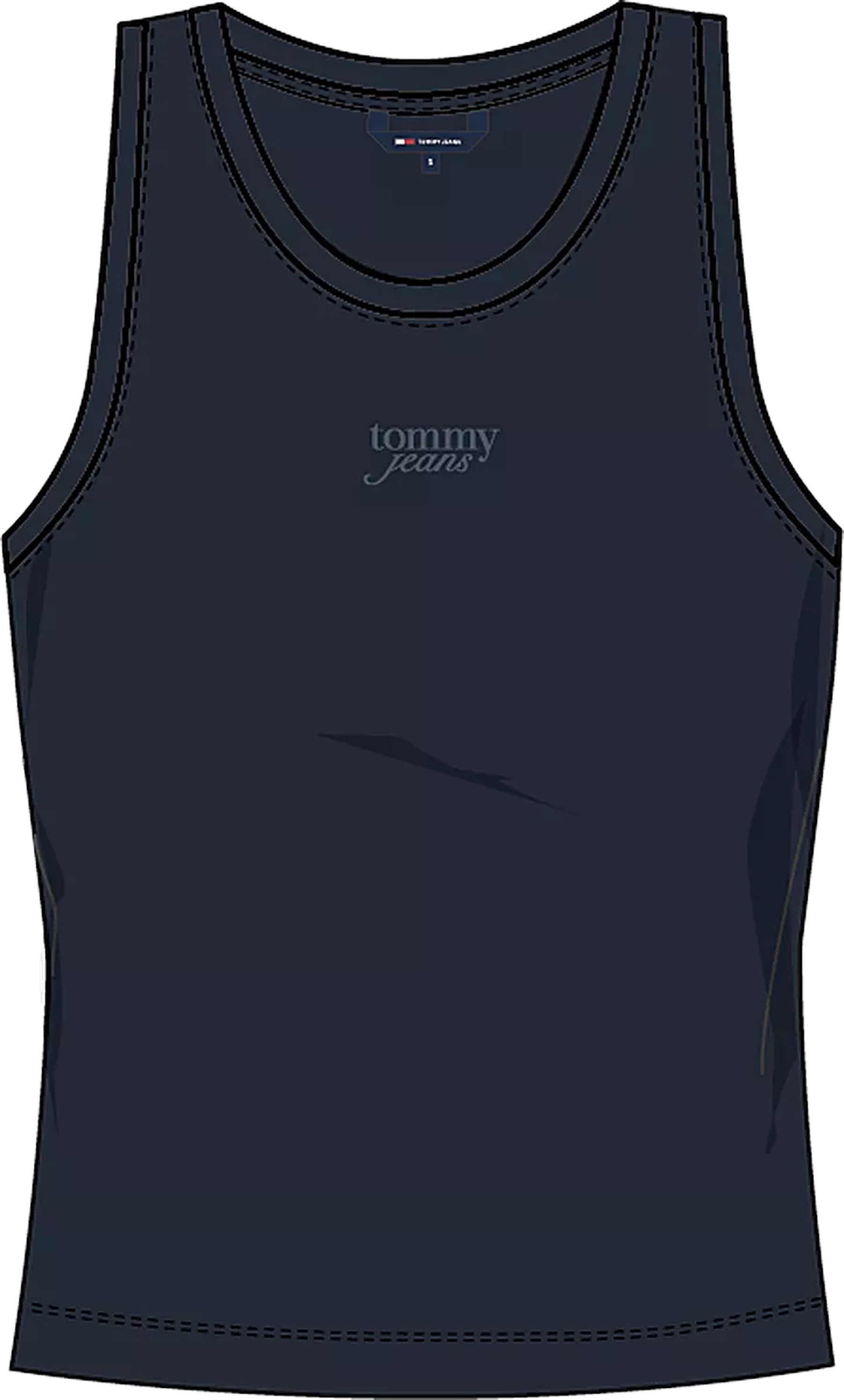 Tommy Jeans Tanktop »TJW SLIM SCRIPT RIB TANK TOP«, mit Logostickerei