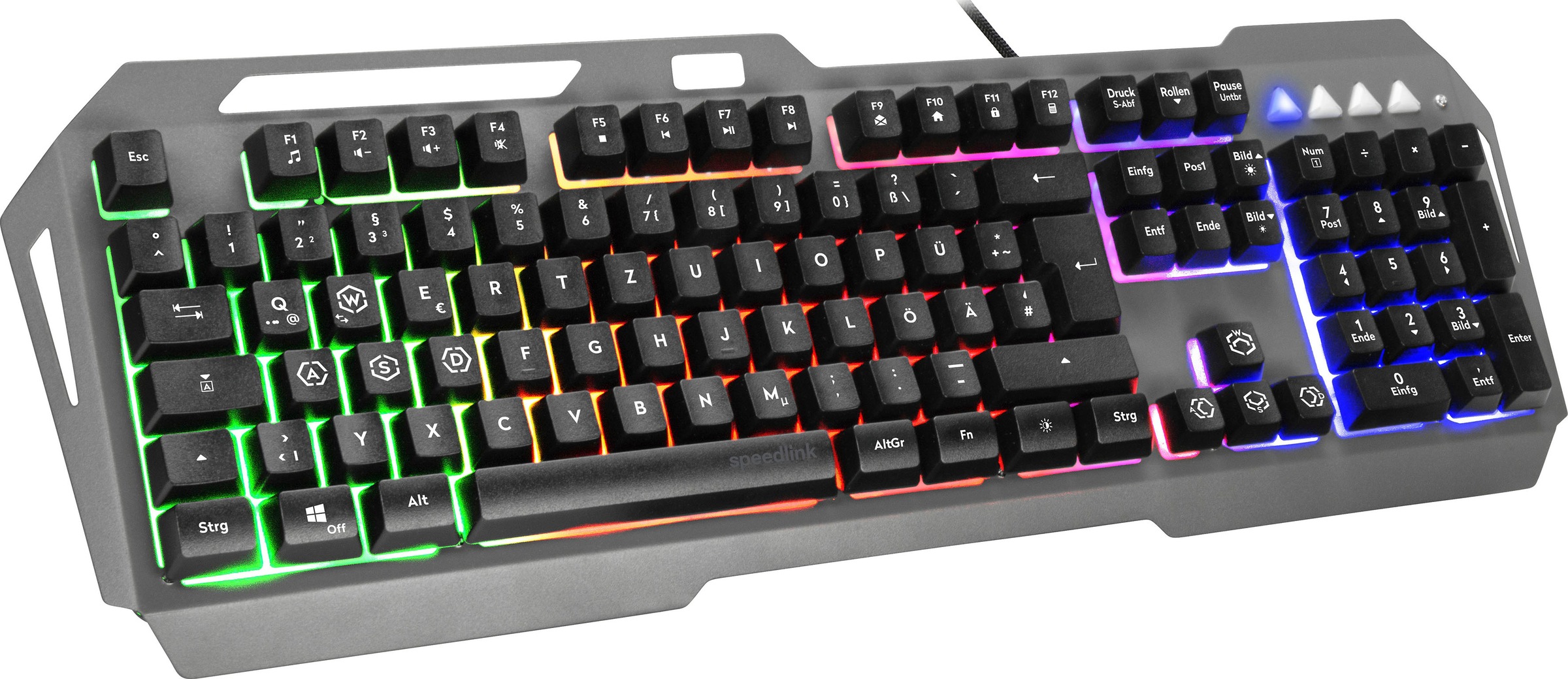 Speedlink Gaming-Tastatur »LUNERA Metal Rainbow«, (USB-Anschluss), mehrfarbige Beleuchtung