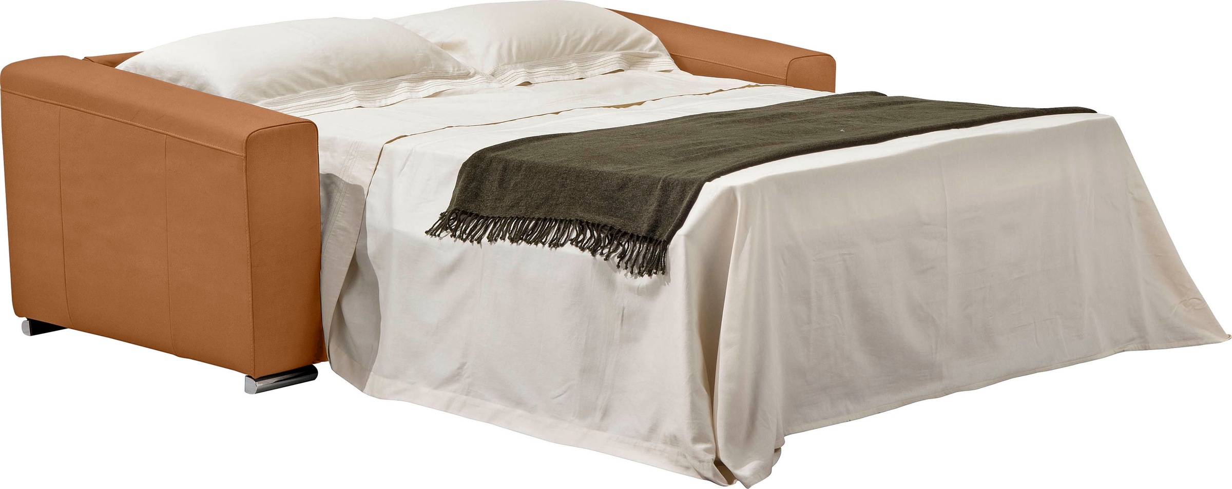 Egoitaliano Schlafsofa »Cabiria, Design und super Sitz- und Liegekomfort« Sofa inkl. Schlaffunktion, Kopfteile verstellbar, mit Metallfüßen