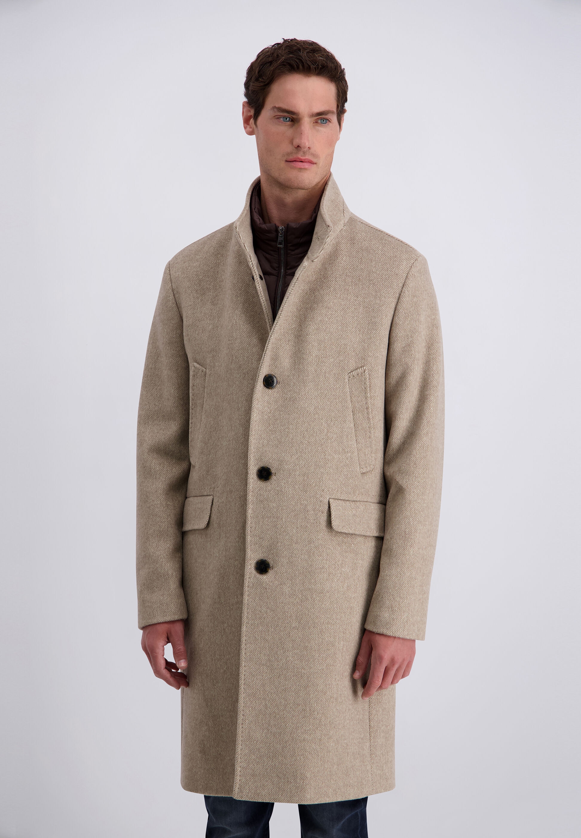 Pierre Cardin Wintermantel »Pierre Cardin Mantel« mit Westen-Einsatz mit Frontreißverschluss