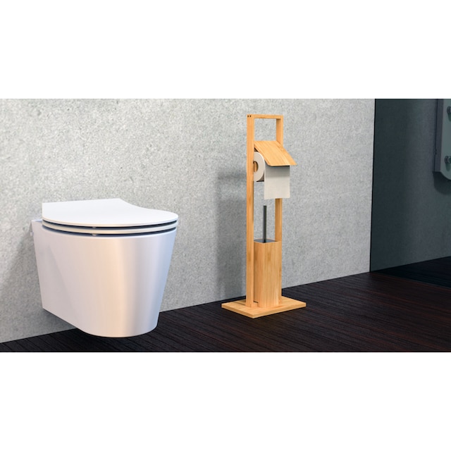 Eisl WC-Garnitur »Bambus«, aus Holz, Bambus, WC Papier Halterung,  Standgarnitur mit Toilettenbürste online kaufen | mit 3 Jahren XXL Garantie