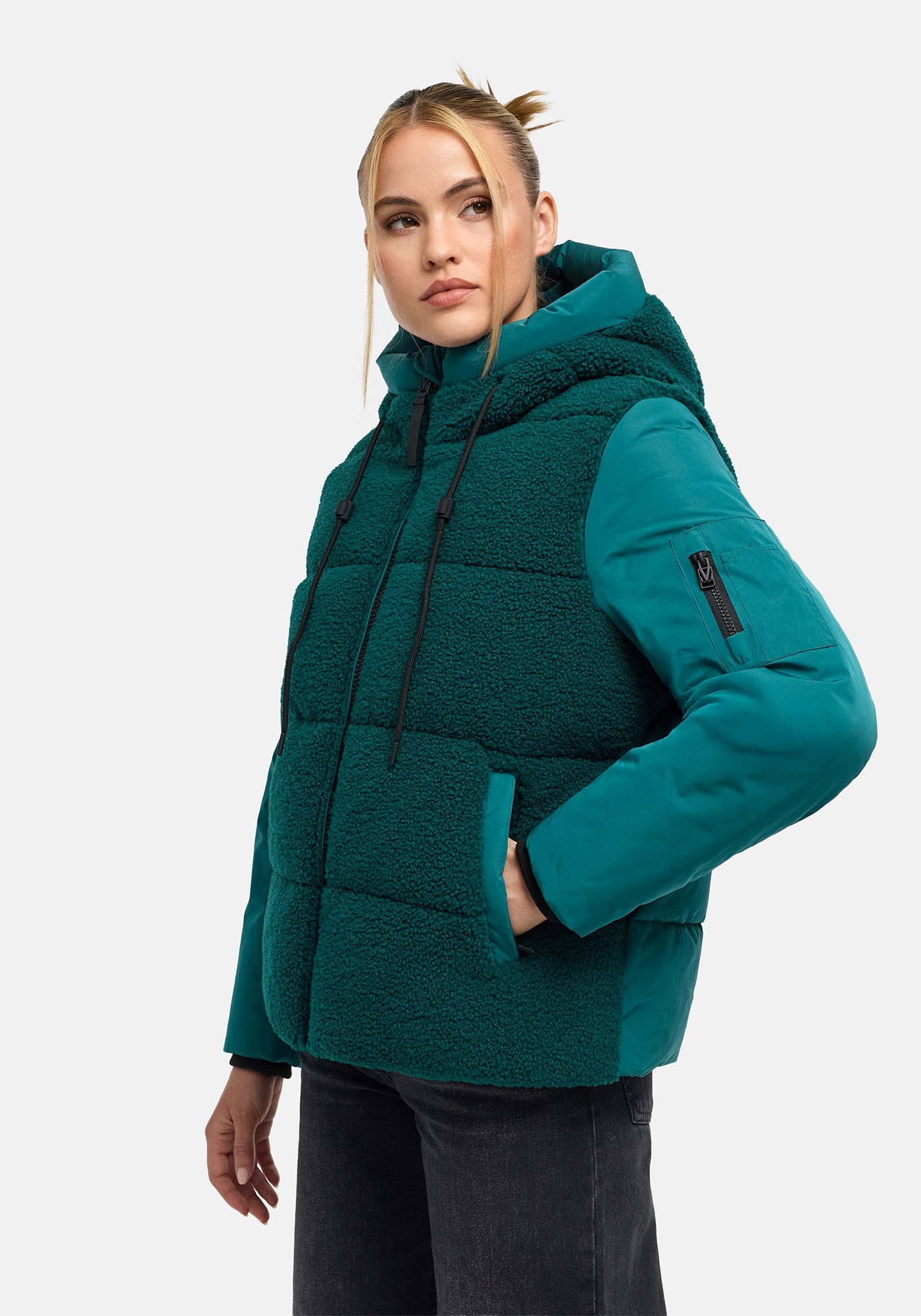 Marikoo Winterjacke »Marikoo Elidee Damen Teddyplüsch Jacke N142«