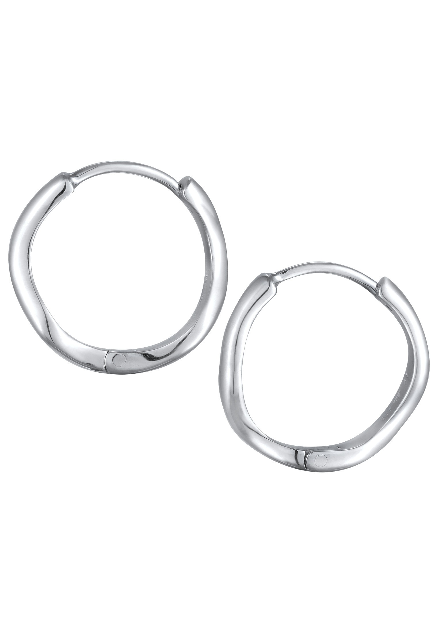 Elli Paar Creolen »Ohrringe Creolen Wellen Wave Design 925 Silber vergoldet«